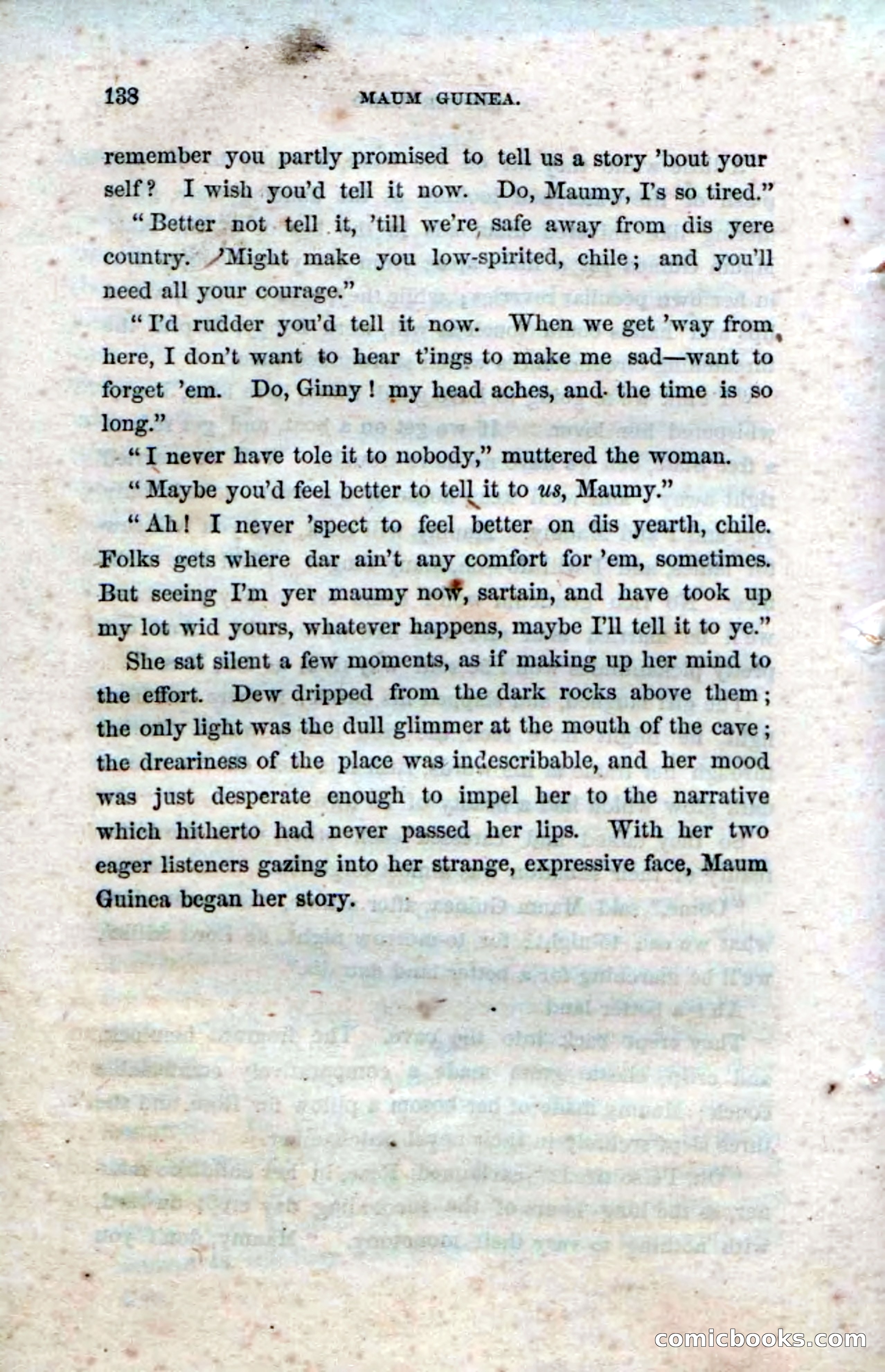Beadle's Dime Novels No. 33: Maum Guinea and Her Plantation Children — page 148 of 228