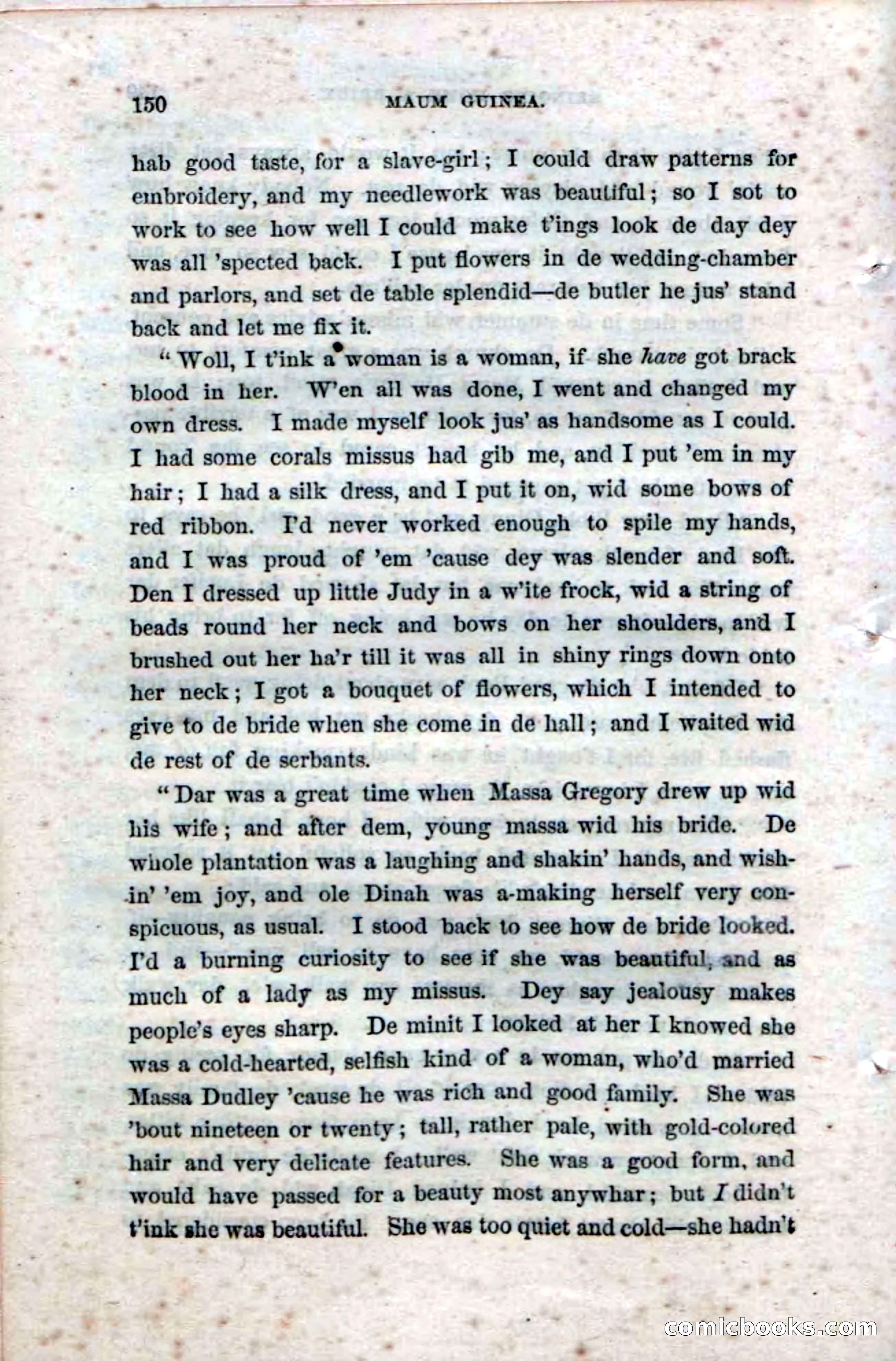 Beadle's Dime Novels No. 33: Maum Guinea and Her Plantation Children — page 160 of 228