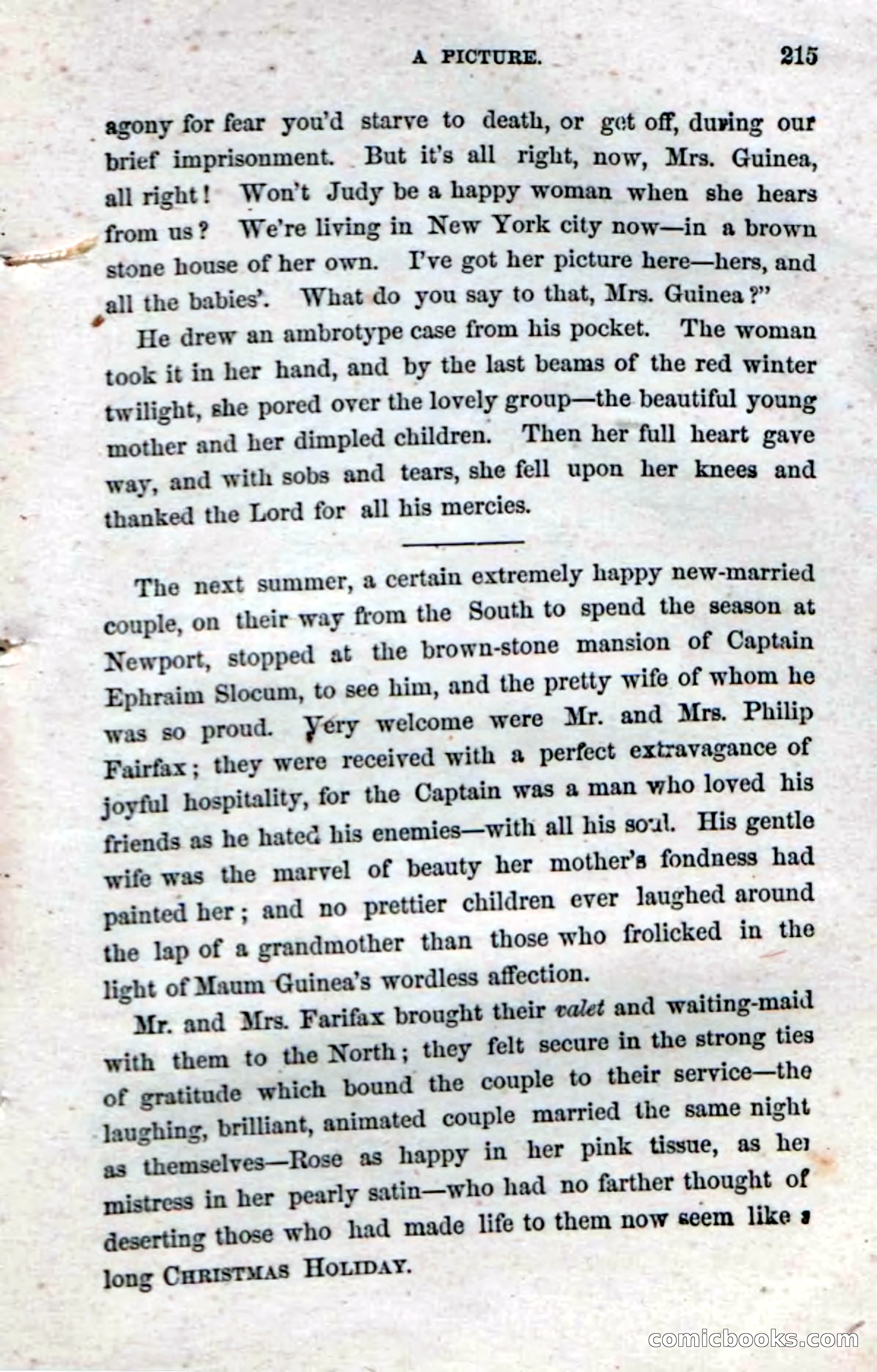 Beadle's Dime Novels No. 33: Maum Guinea and Her Plantation Children — page 225 of 228