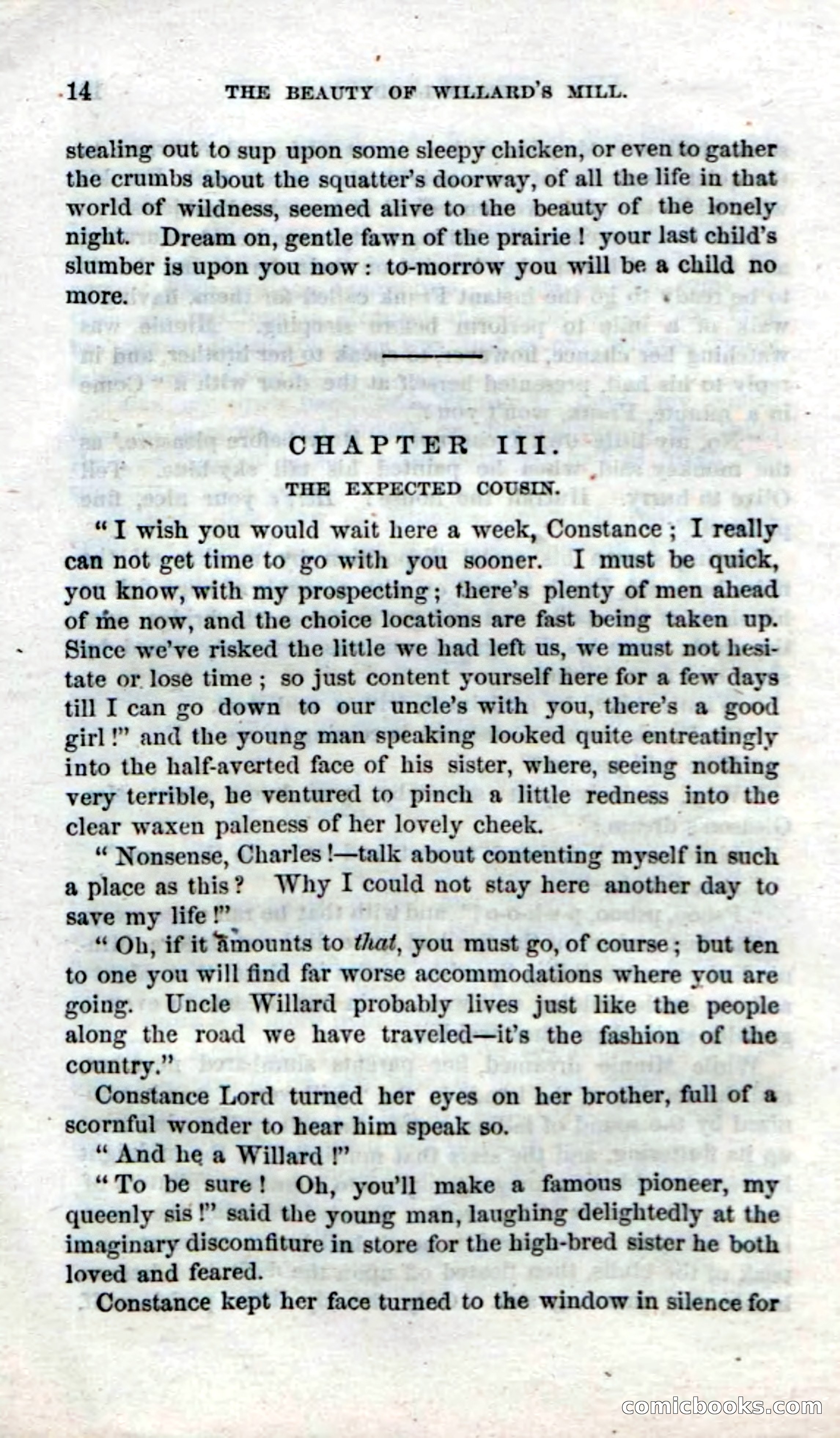 Beadle's Dime Novels No. 35: East and West — page 14 of 114