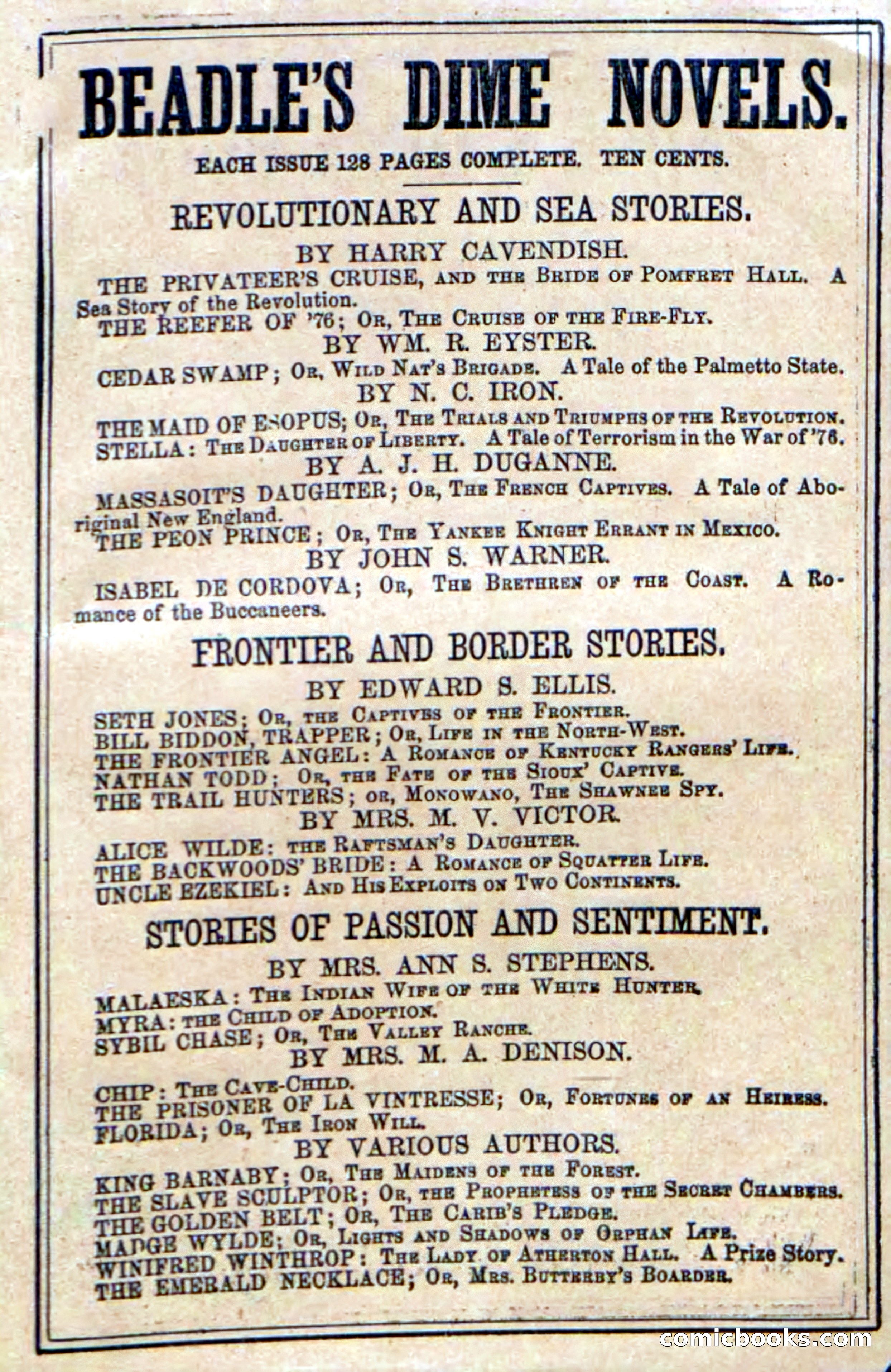 Beadle's Dime Novels No. 35: East and West — page 113 of 114