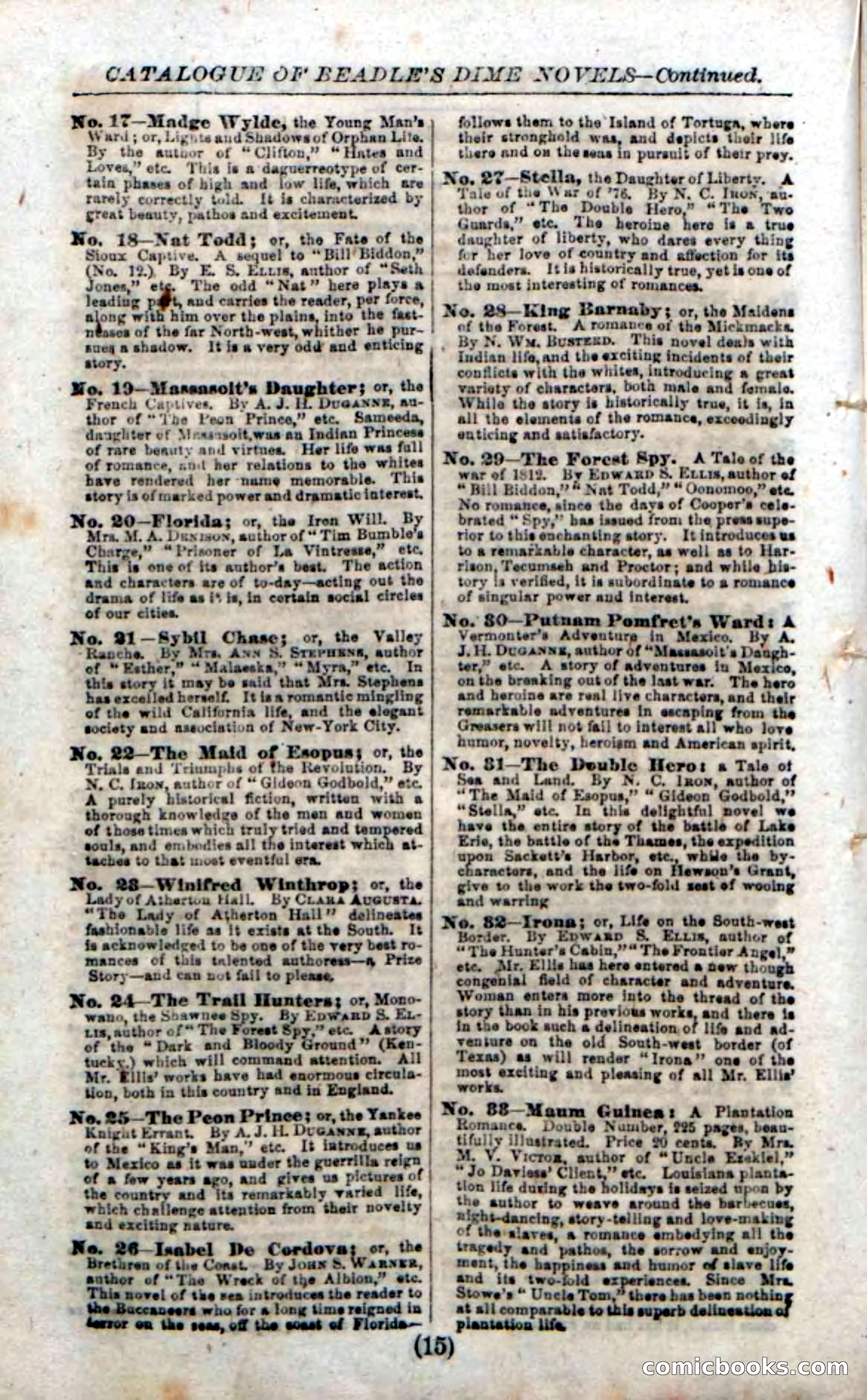 Beadle's Dime Novels No. 37: Godbold, the Spy — page 120 of 130