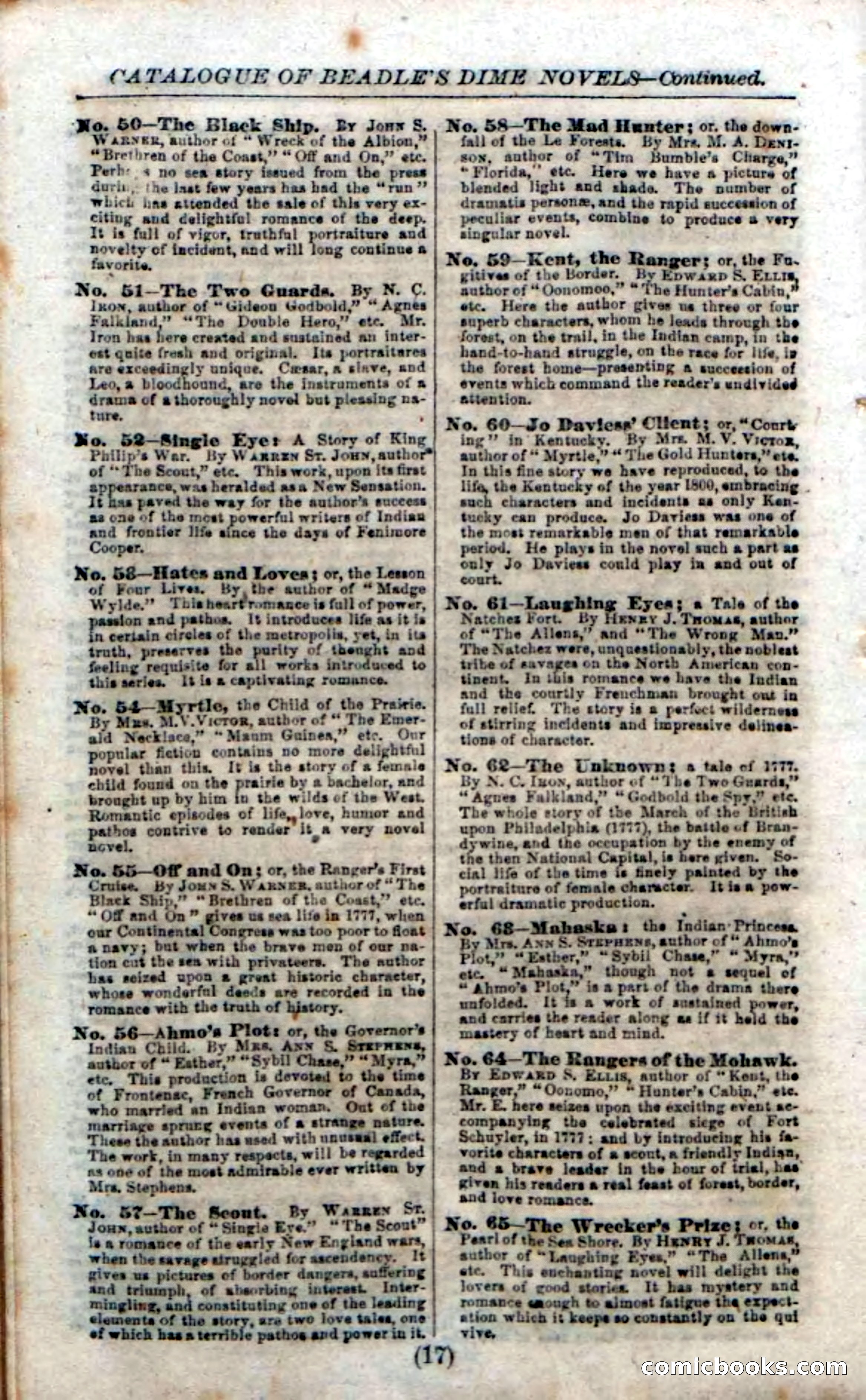 Beadle's Dime Novels No. 37: Godbold, the Spy — page 122 of 130