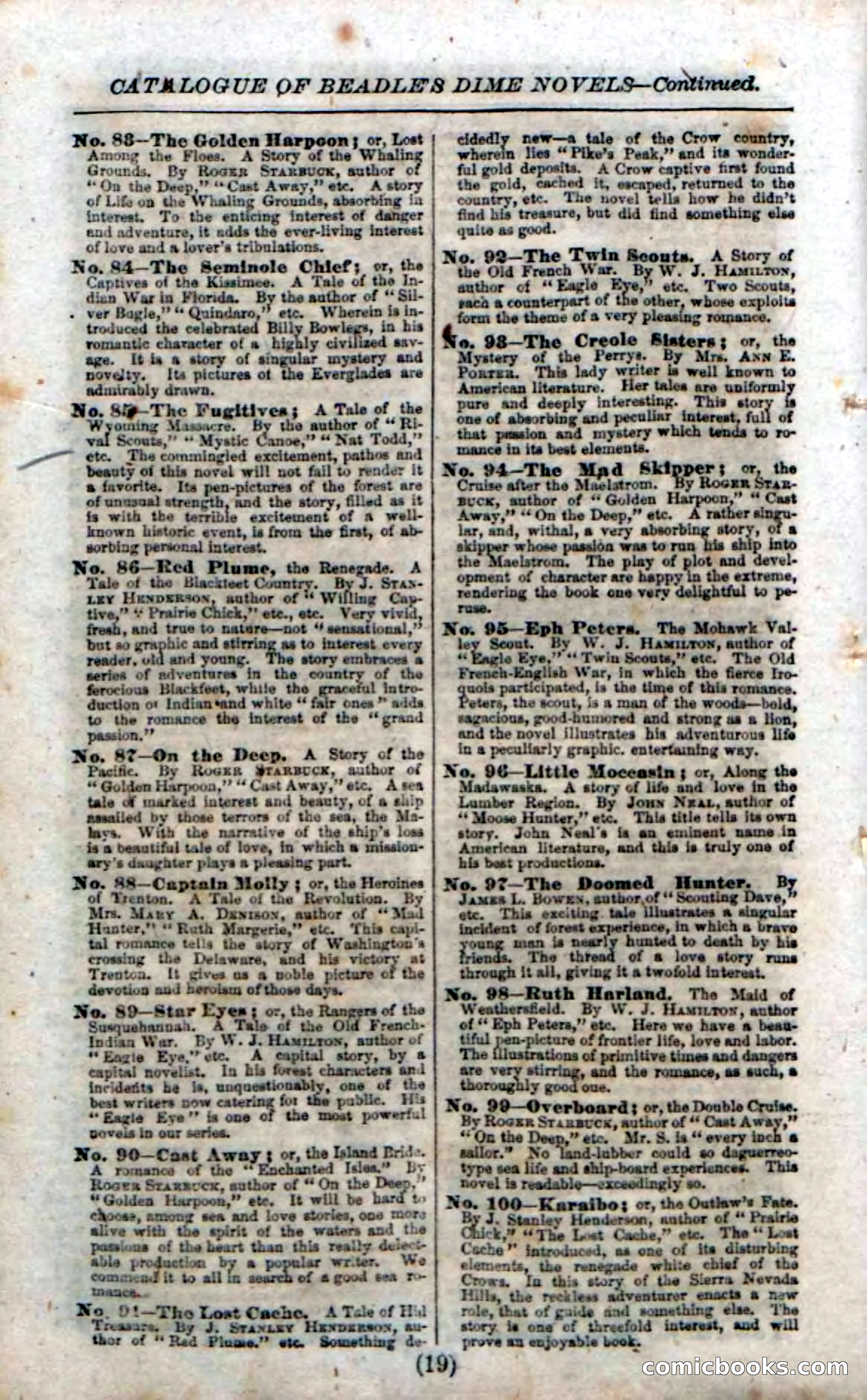 Beadle's Dime Novels No. 37: Godbold, the Spy — page 124 of 130