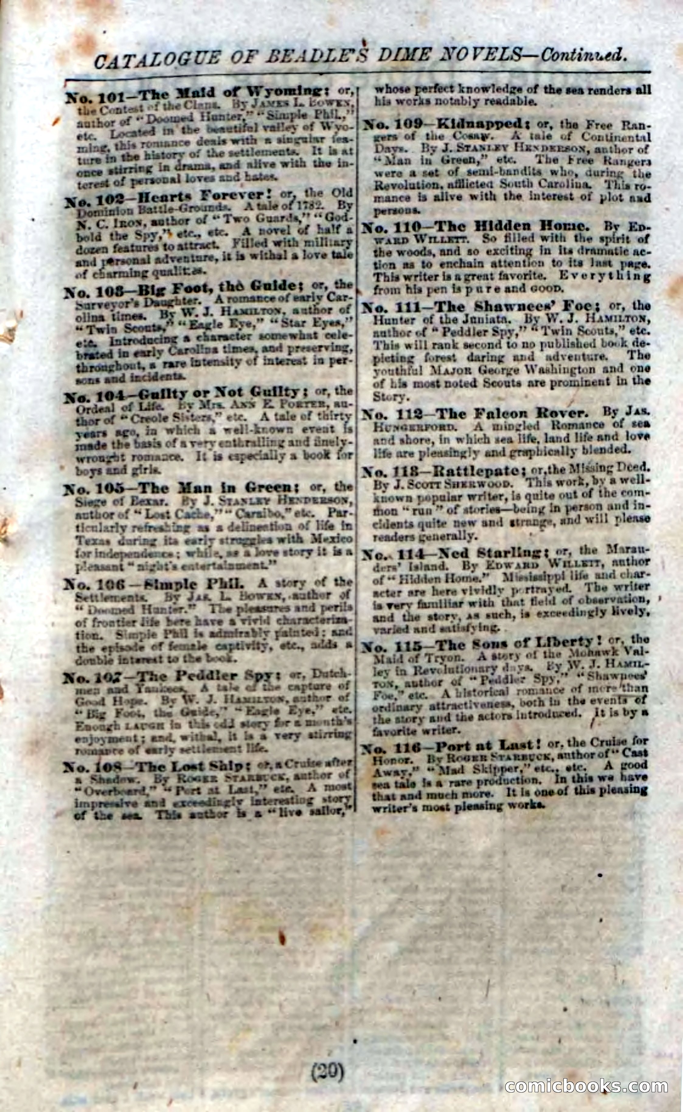 Beadle's Dime Novels No. 37: Godbold, the Spy — page 125 of 130