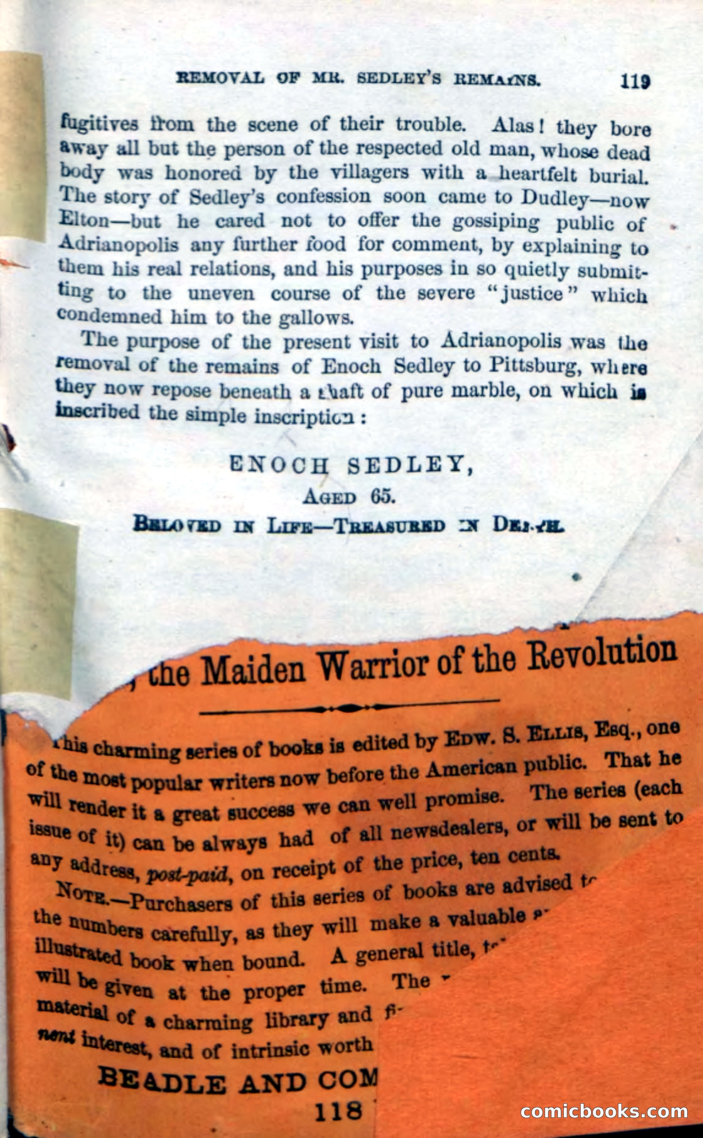 Beadle's Dime Novels No. 38: The Wrong Man — page 117 of 120