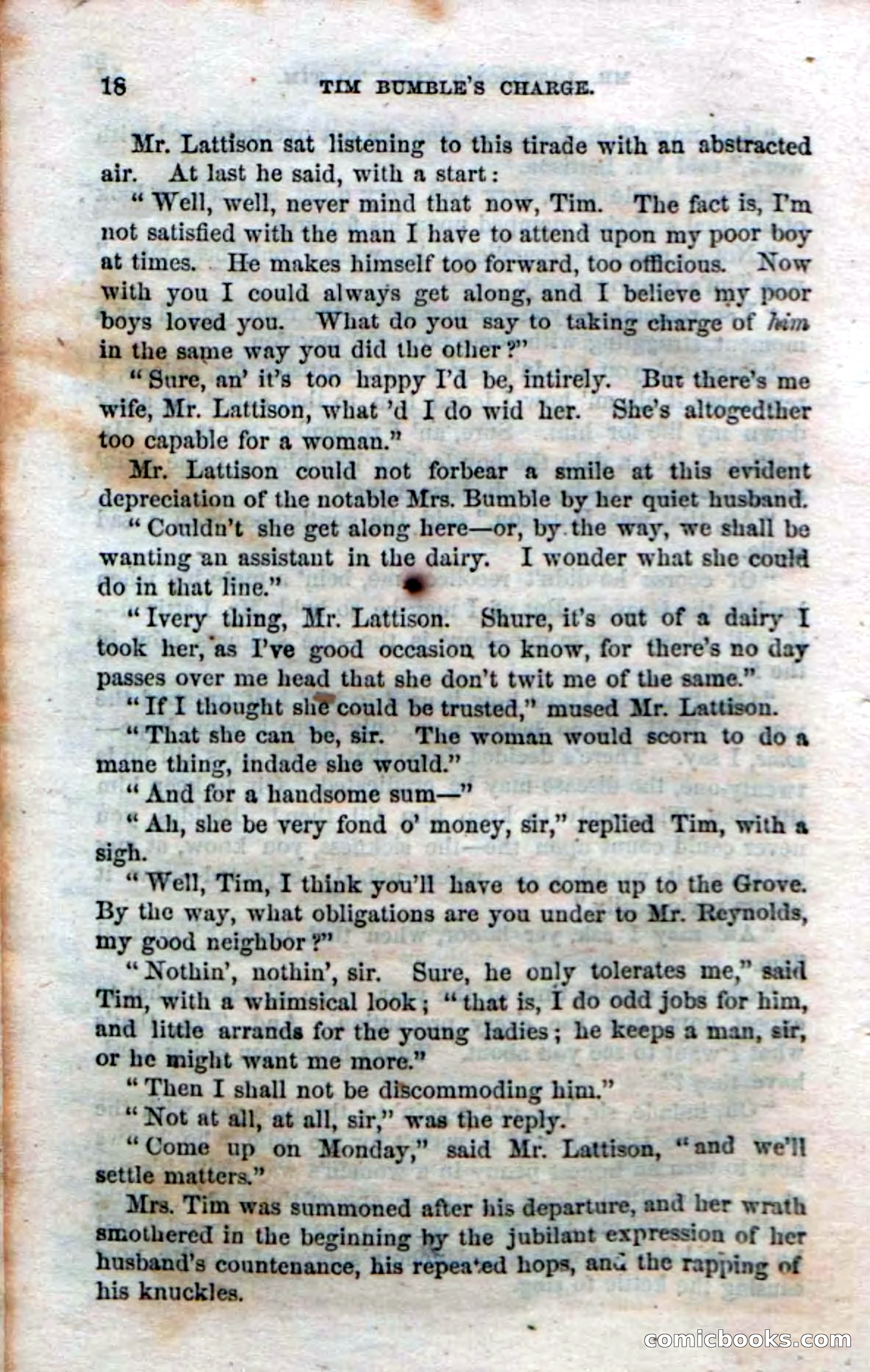Beadle's Dime Novels No. 47: Tim Bumble's Charge — page 20 of 100