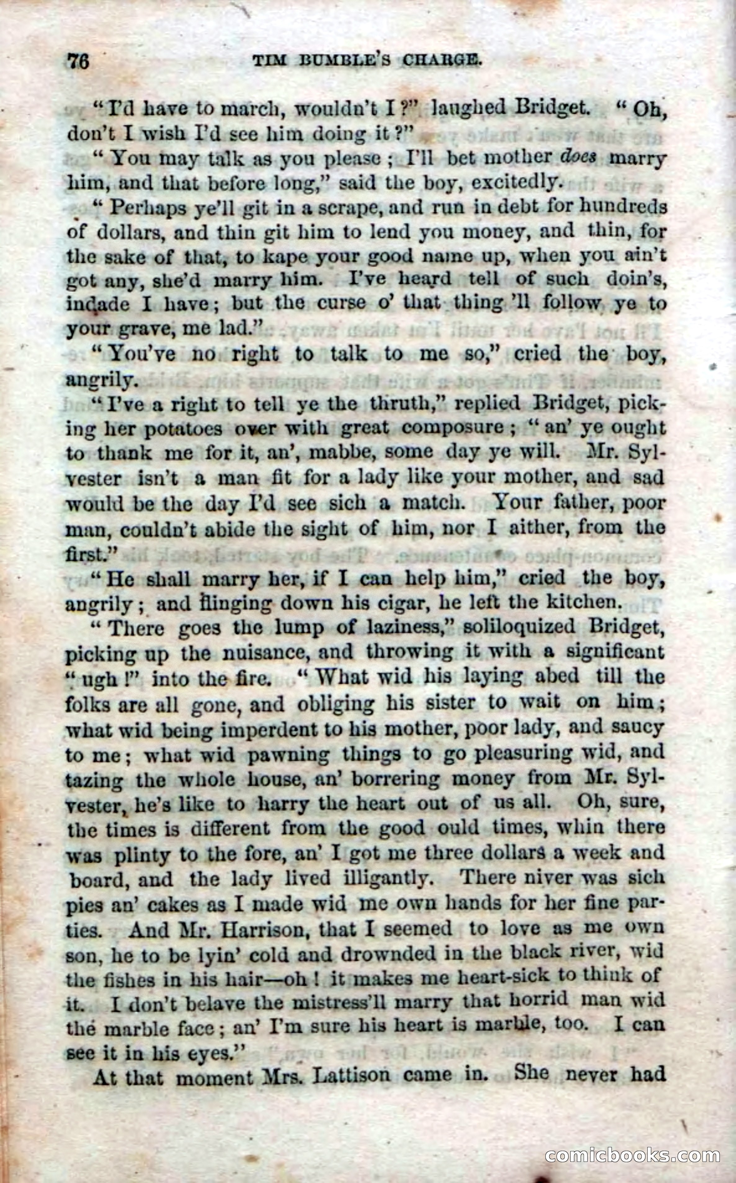 Beadle's Dime Novels No. 47: Tim Bumble's Charge — page 78 of 100