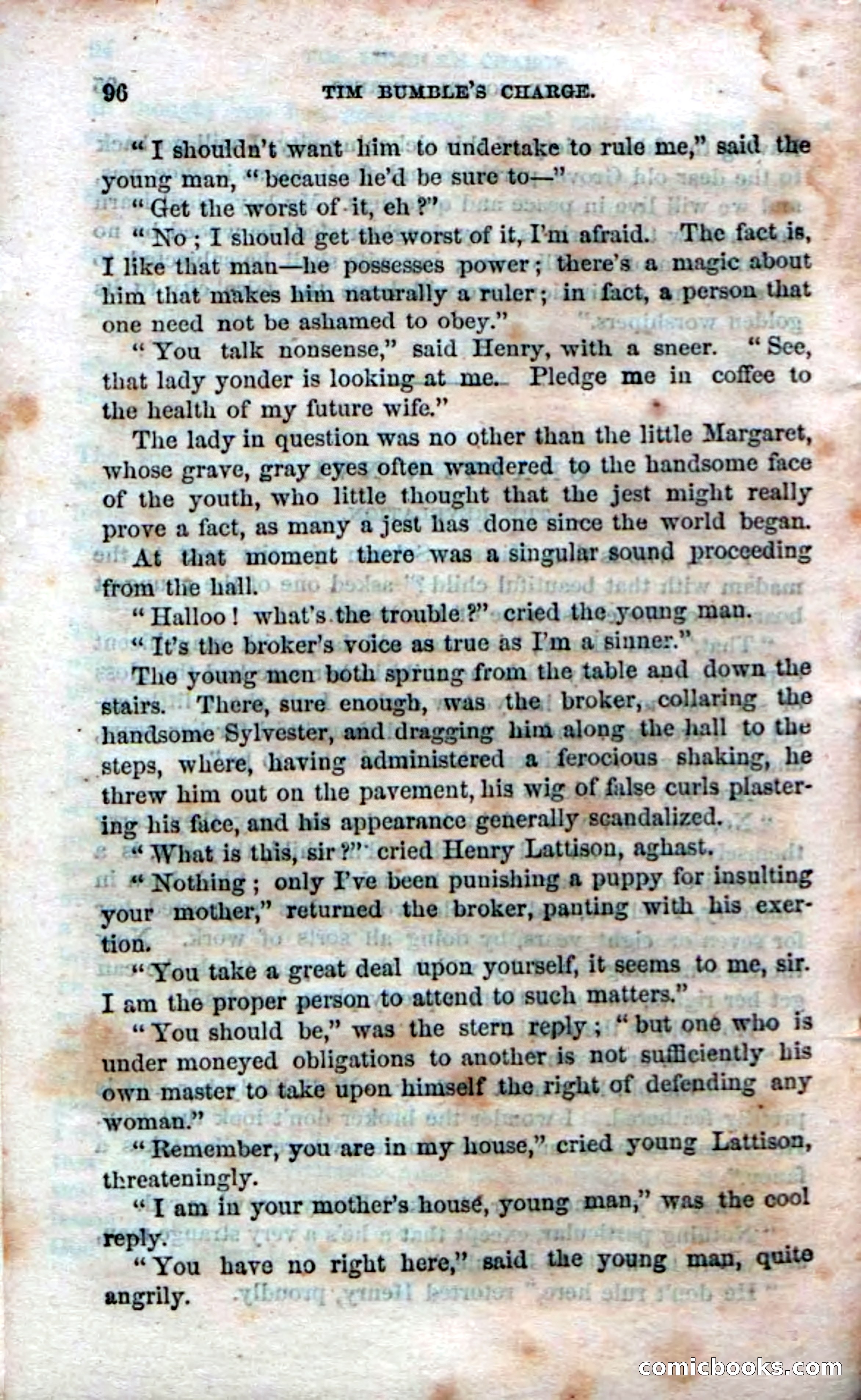 Beadle's Dime Novels No. 47: Tim Bumble's Charge — page 98 of 100