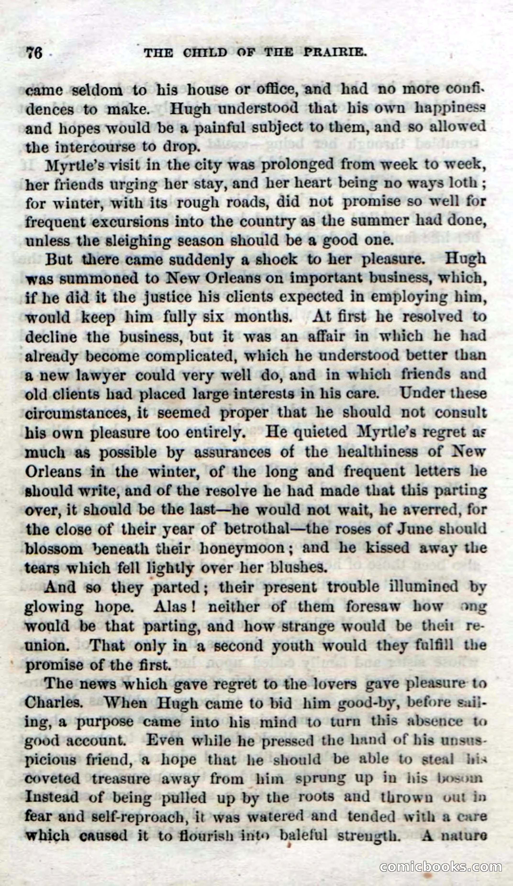 Beadle's Dime Novels No. 54: Myrtle, the Child of the Prairie — page 78: Pulp Fiction, 1863