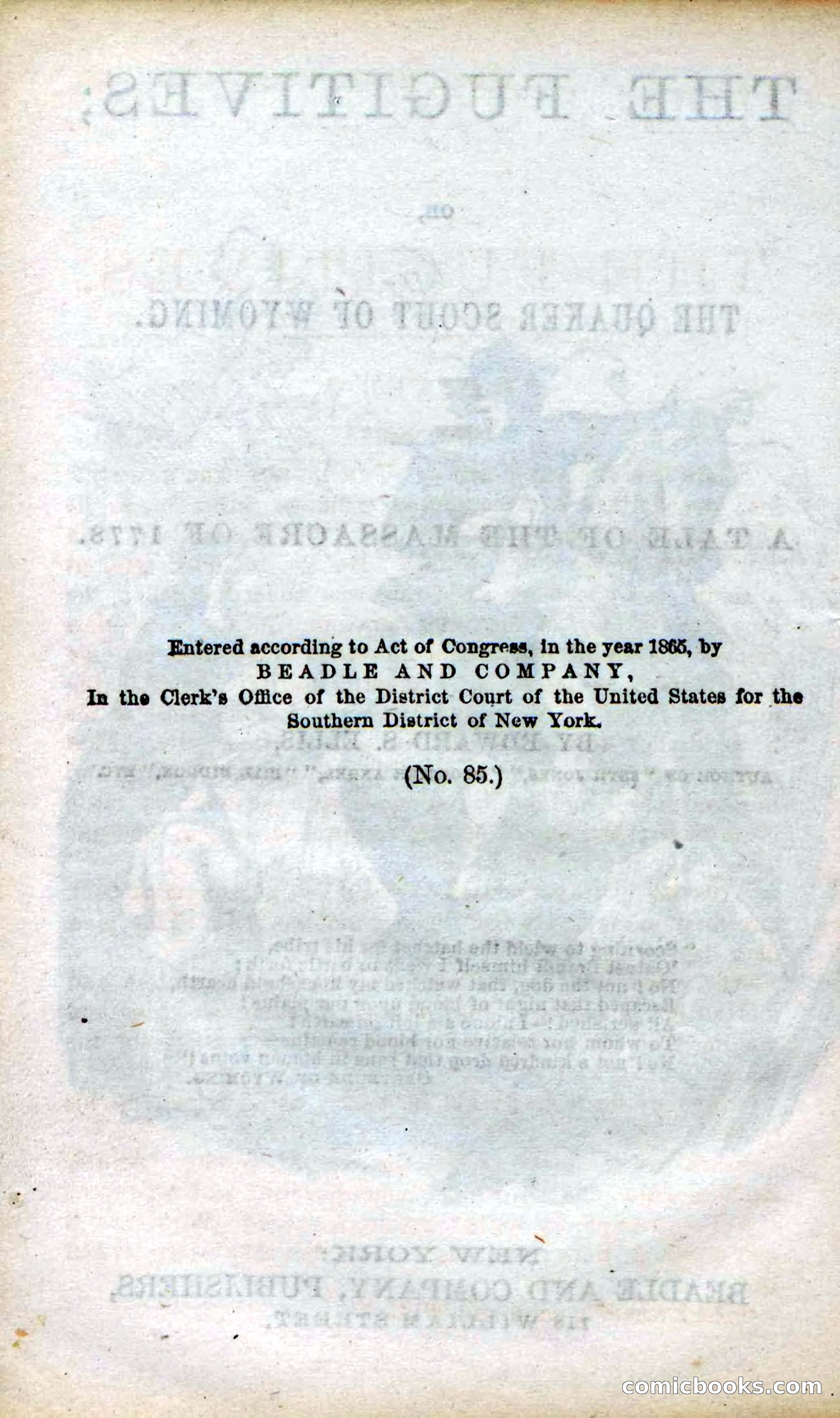 Beadle's Dime Novels No. 85: The Fugitives — page 6 of 100