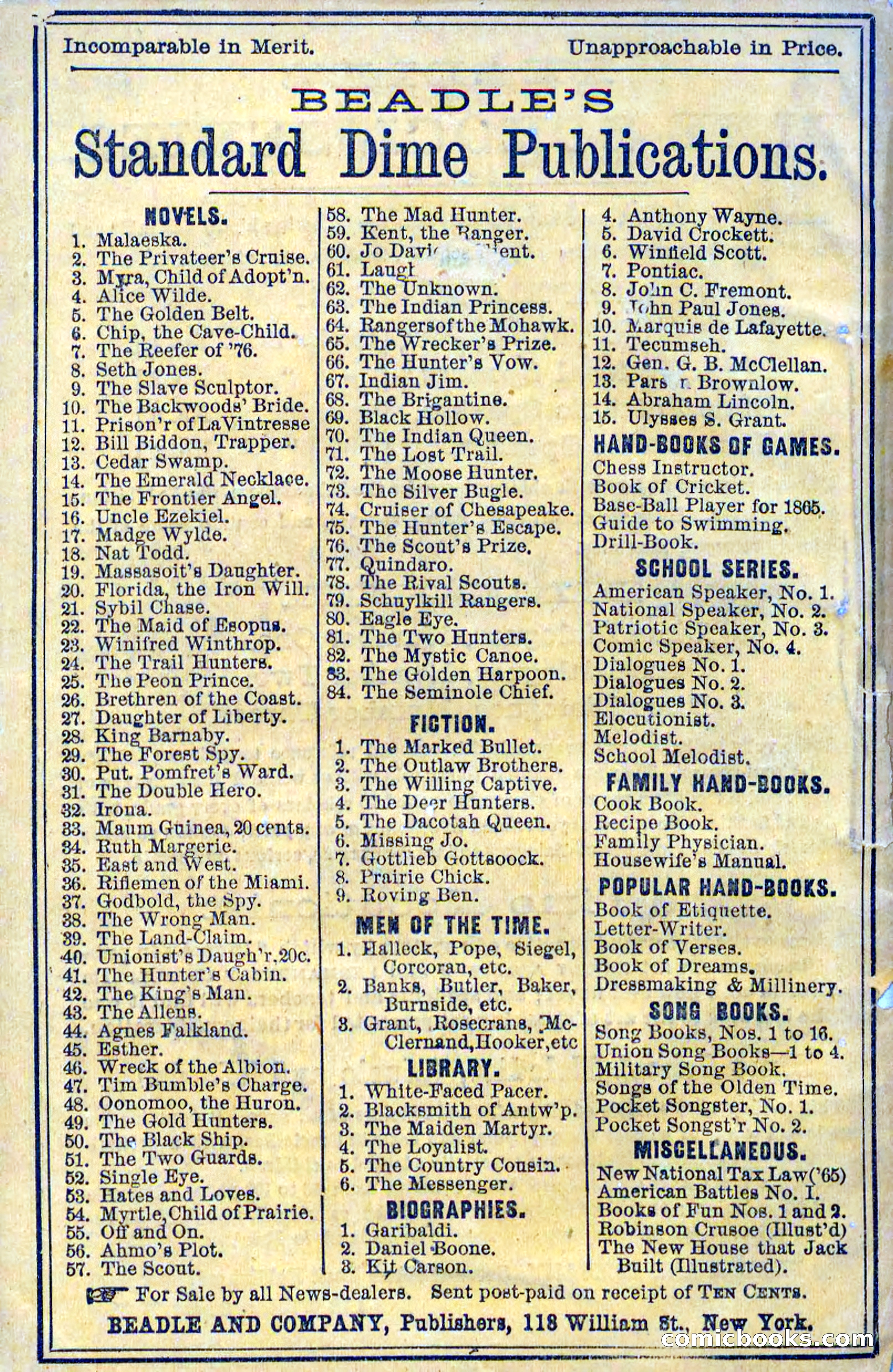 Beadle's Dime Novels No. 85: The Fugitives — page 100 of 100