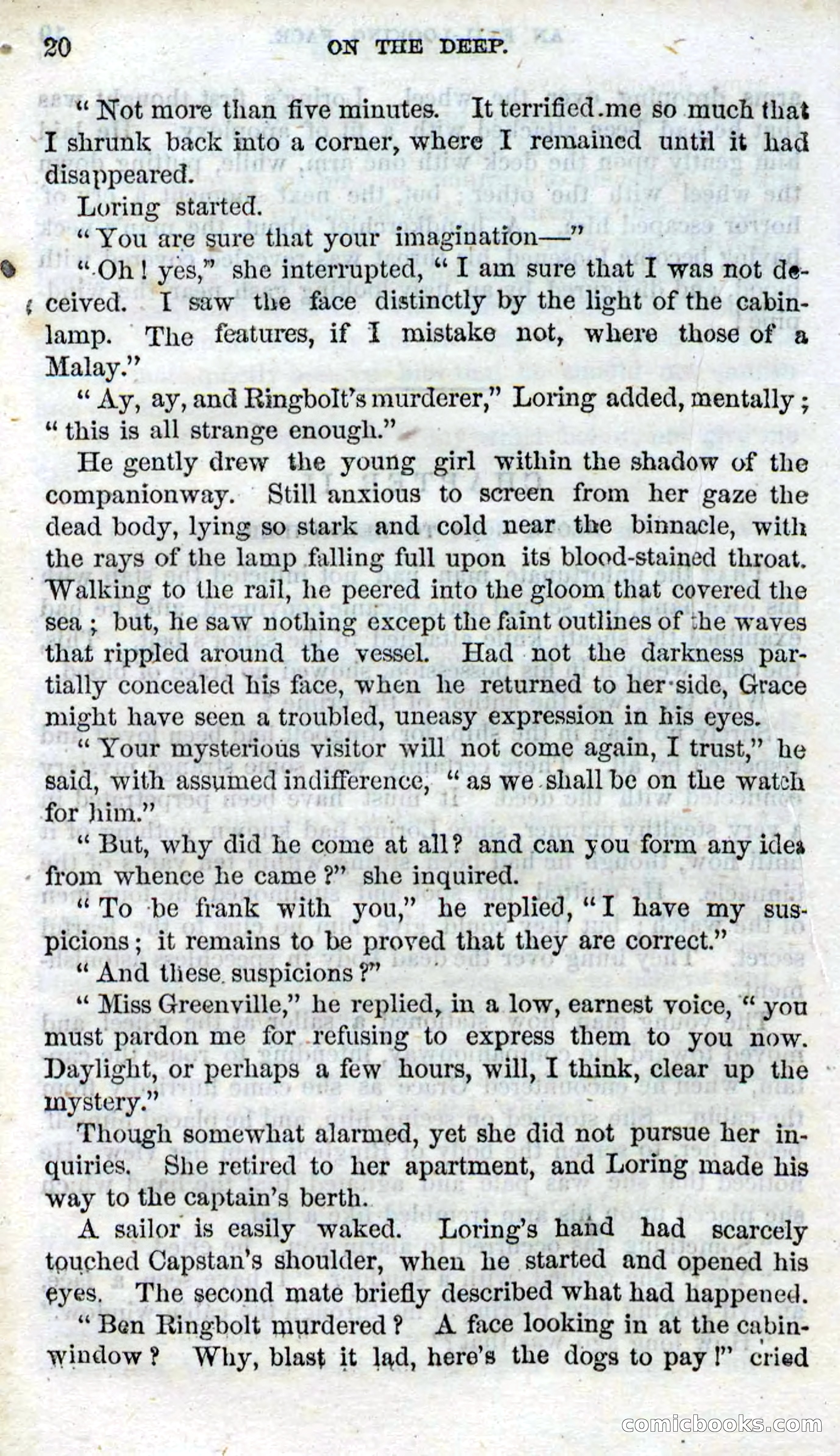 Beadle's Dime Novels No. 87: On the Deep — page 18 of 116