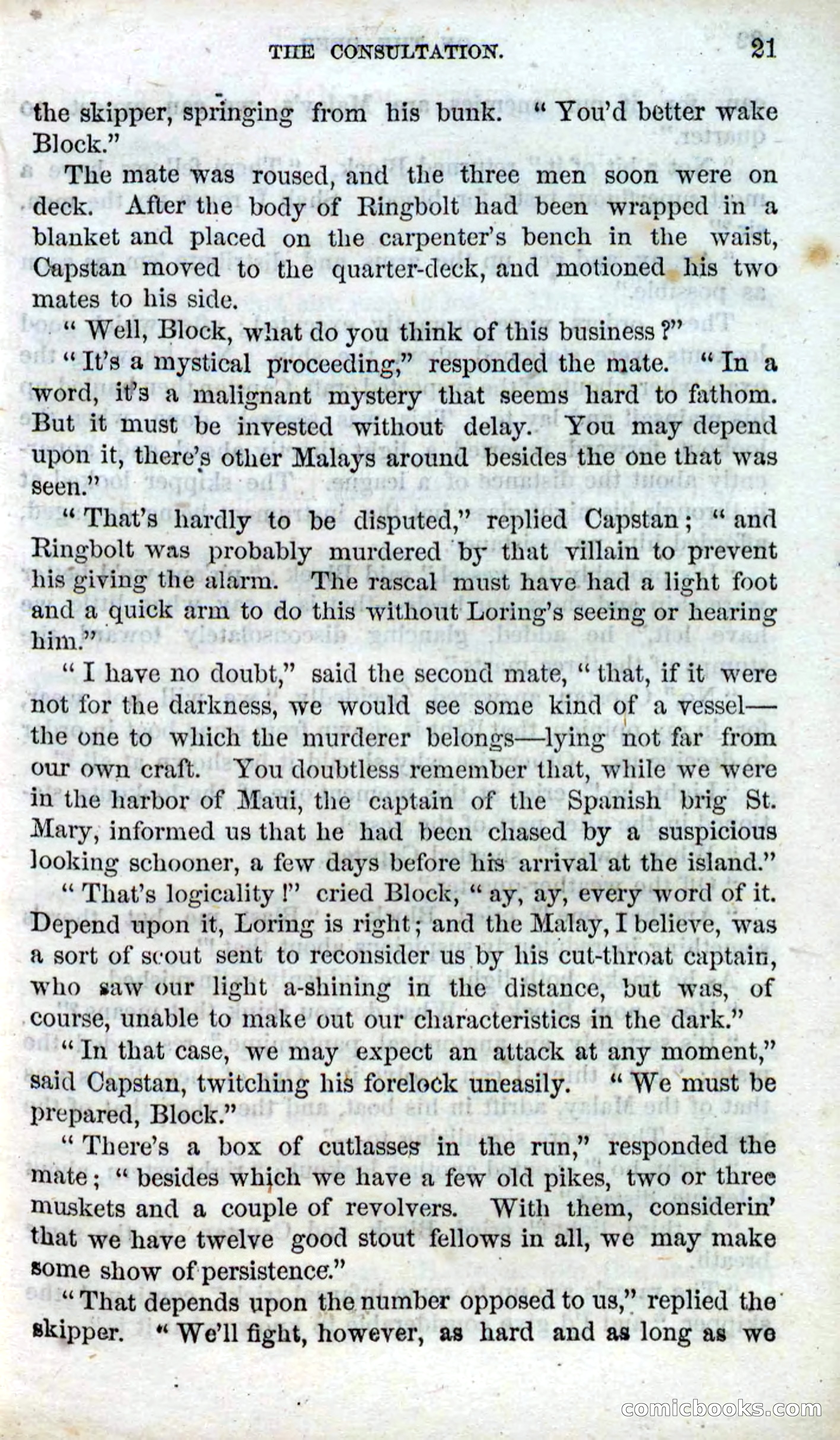 Beadle's Dime Novels No. 87: On the Deep — page 19 of 116