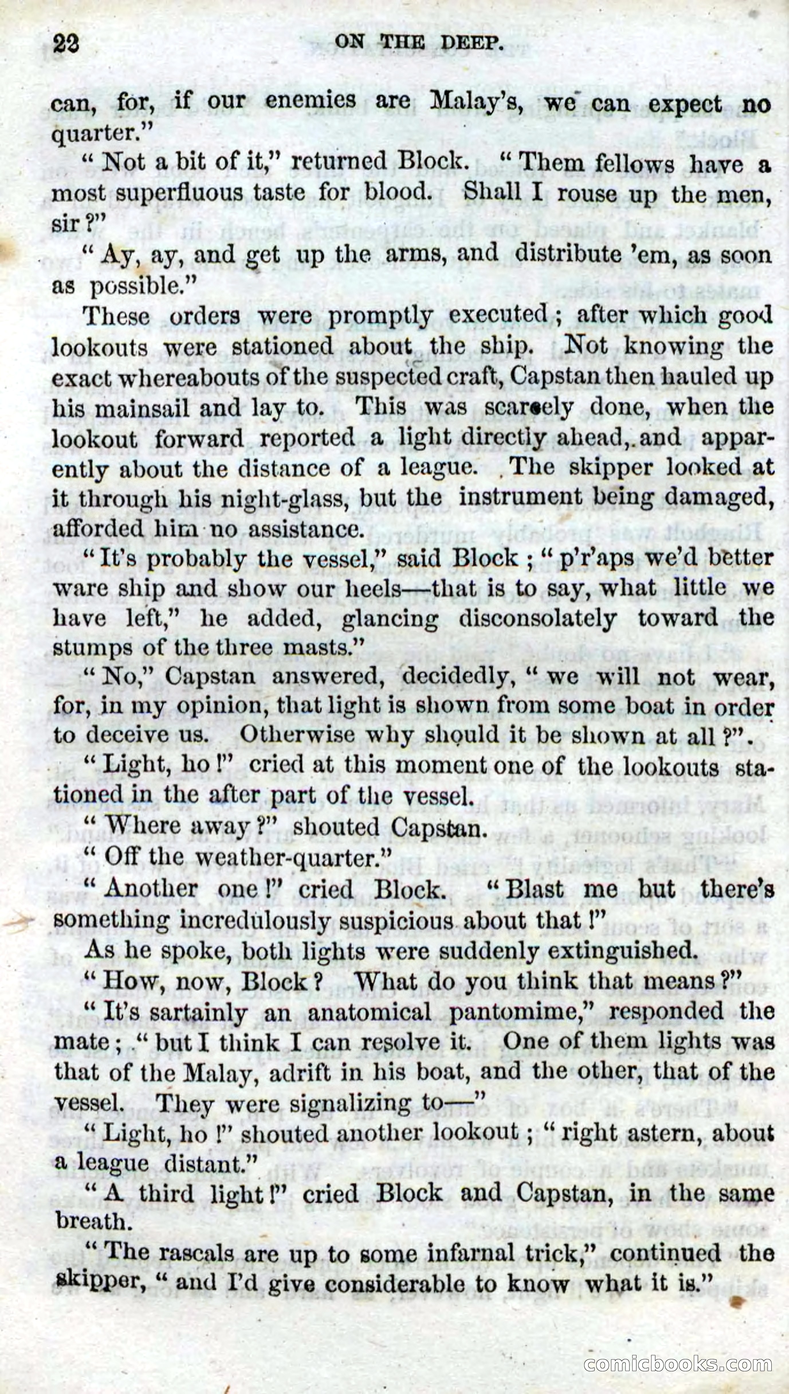 Beadle's Dime Novels No. 87: On the Deep — page 20 of 116