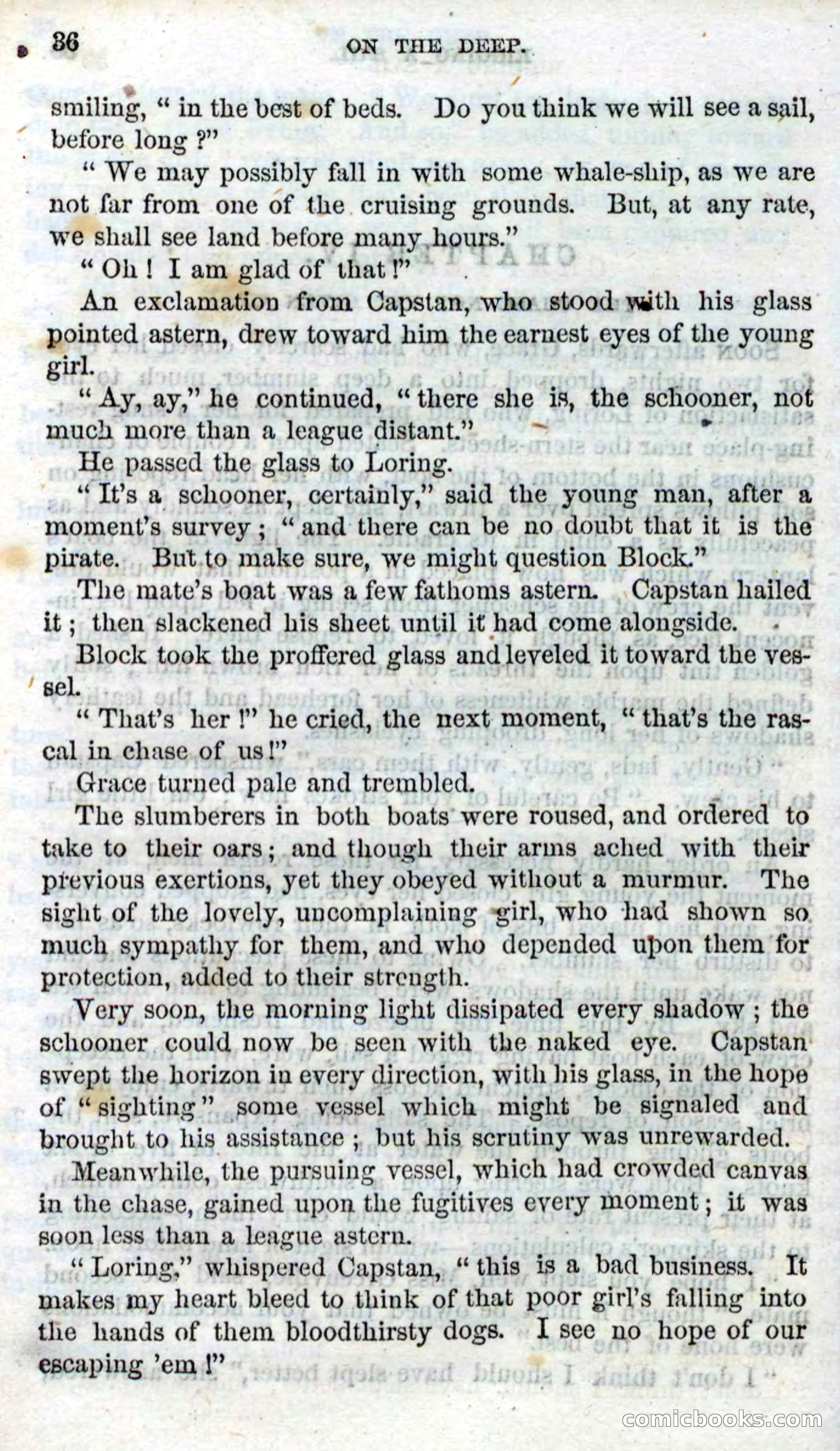 Beadle's Dime Novels No. 87: On the Deep — page 34 of 116