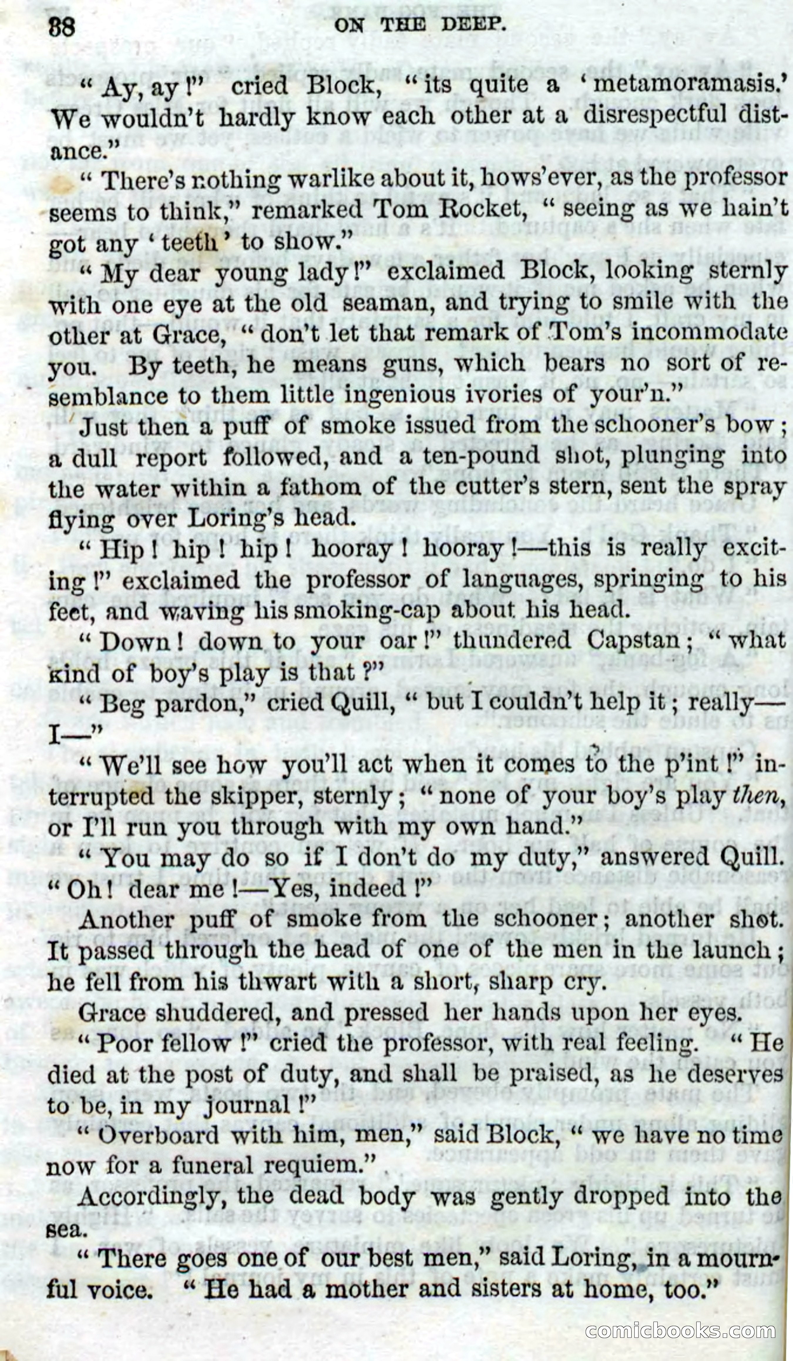 Beadle's Dime Novels No. 87: On the Deep — page 36 of 116