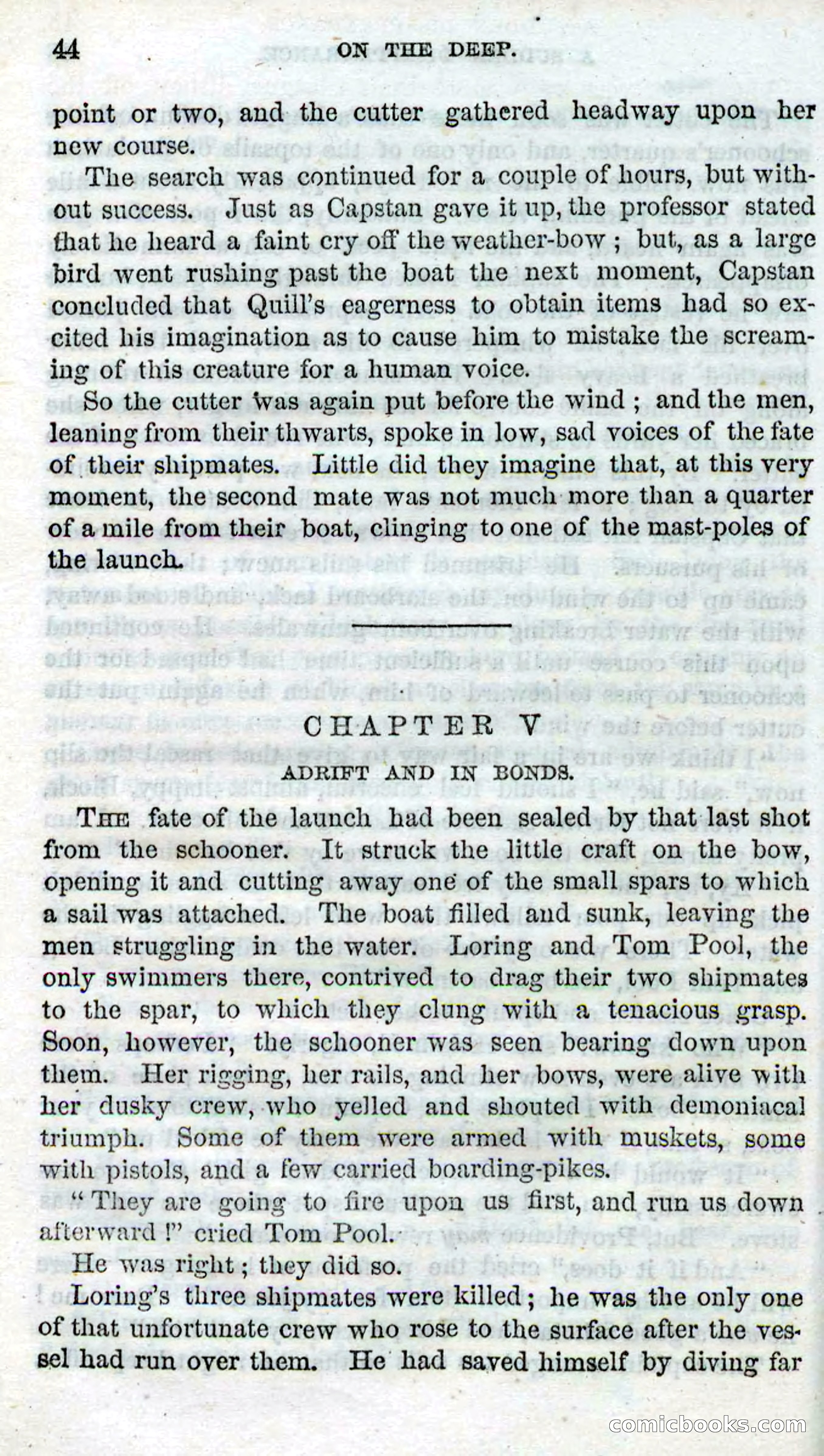 Beadle's Dime Novels No. 87: On the Deep — page 42 of 116