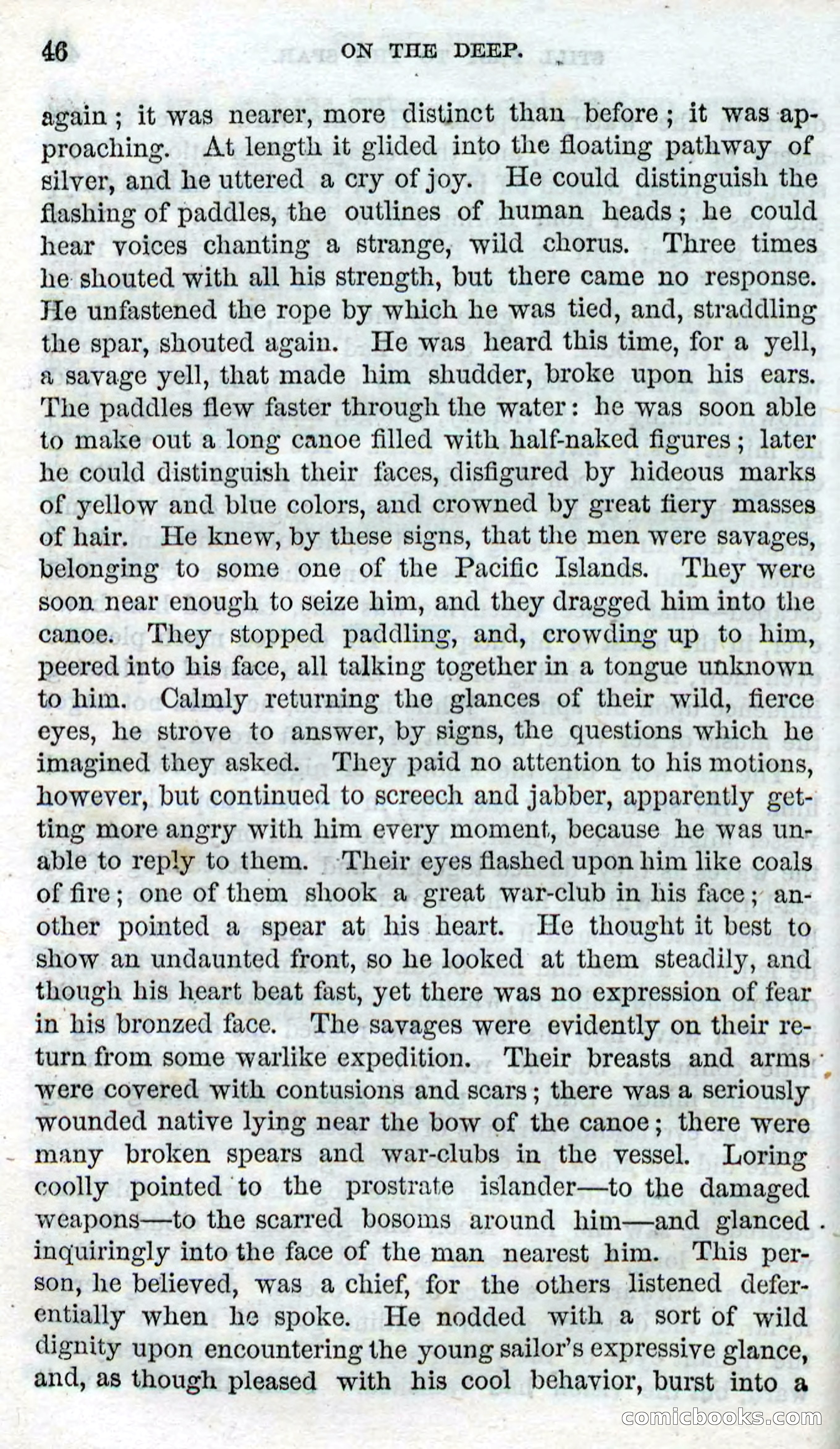 Beadle's Dime Novels No. 87: On the Deep — page 44 of 116
