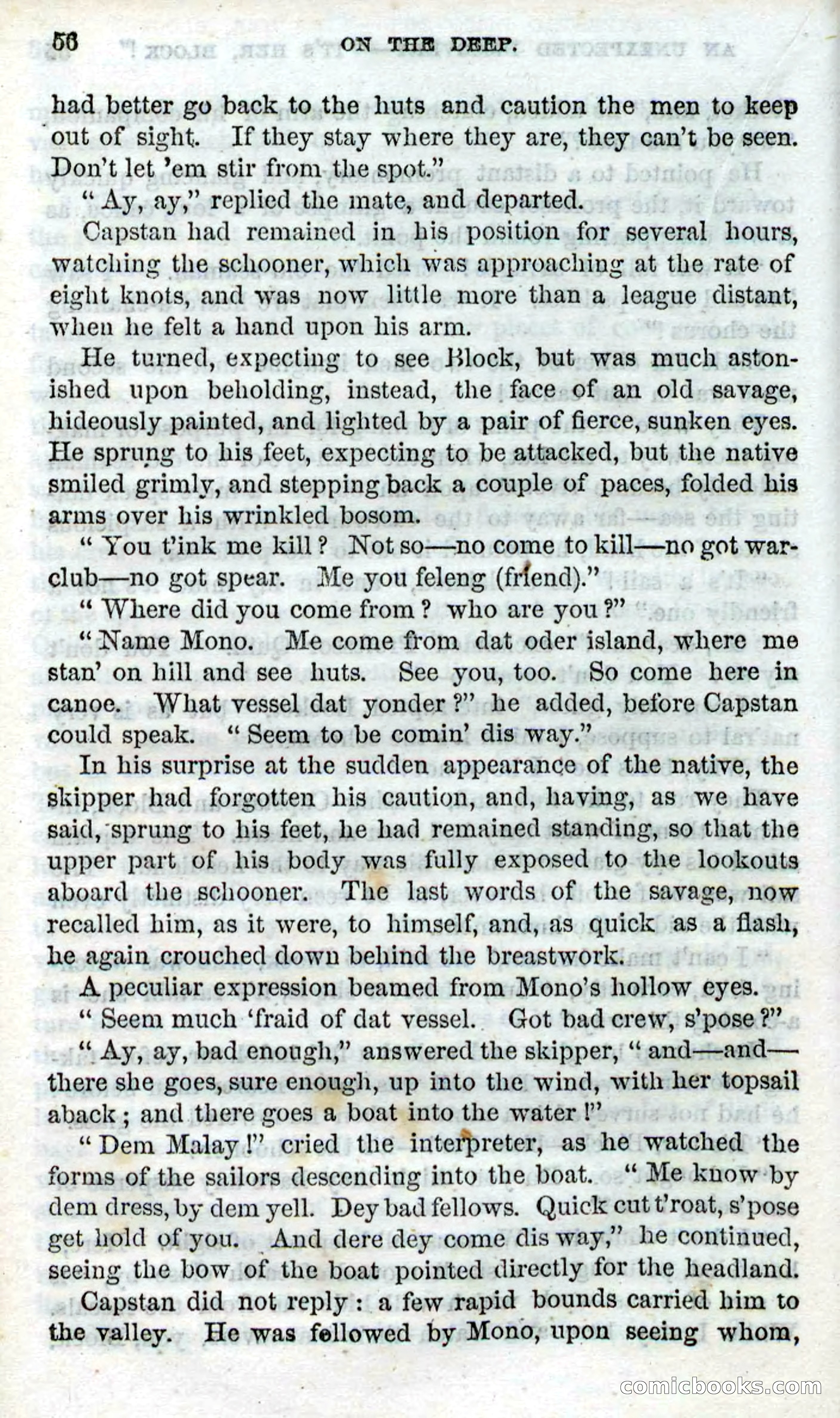 Beadle's Dime Novels No. 87: On the Deep — page 54 of 116