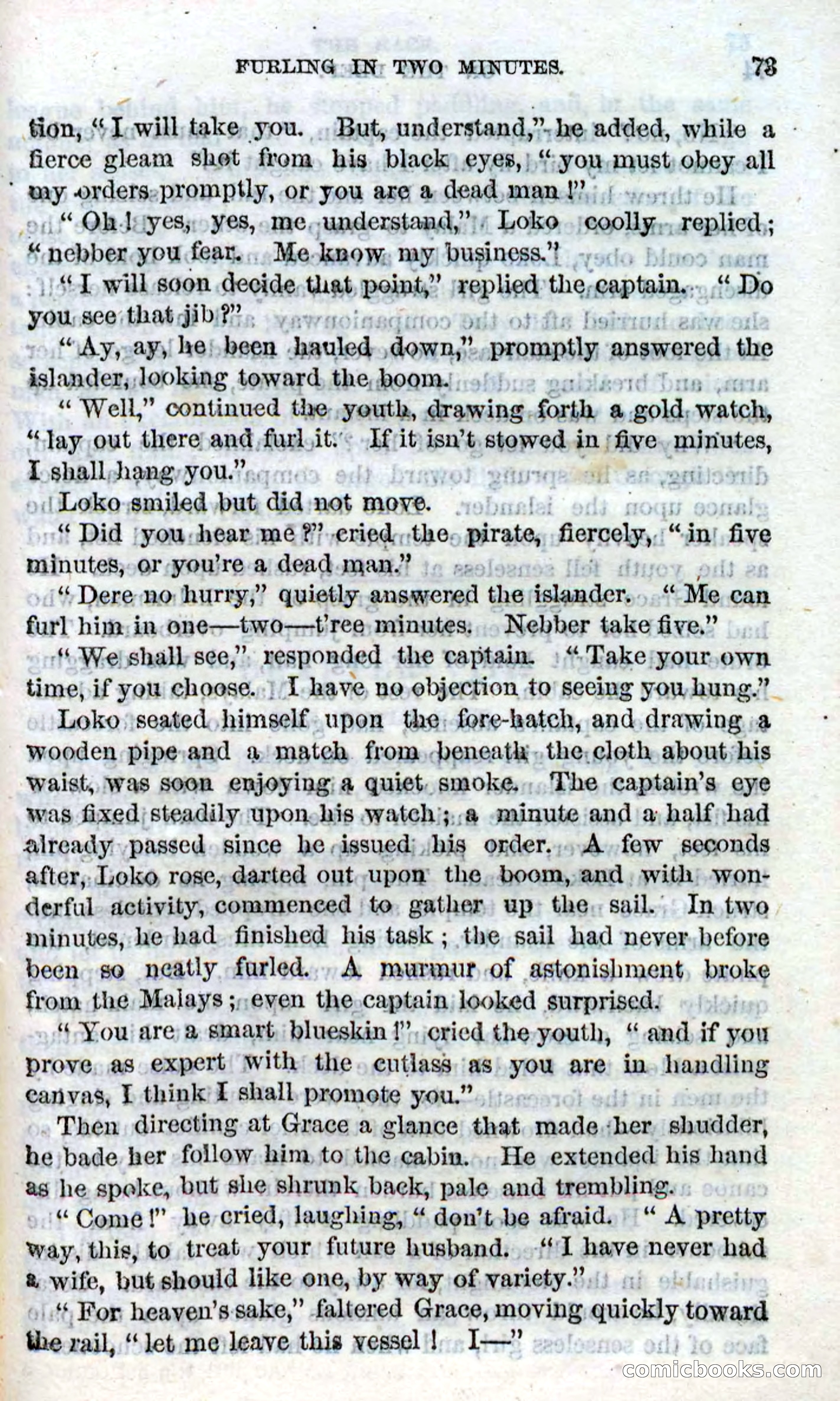 Beadle's Dime Novels No. 87: On the Deep — page 71 of 116