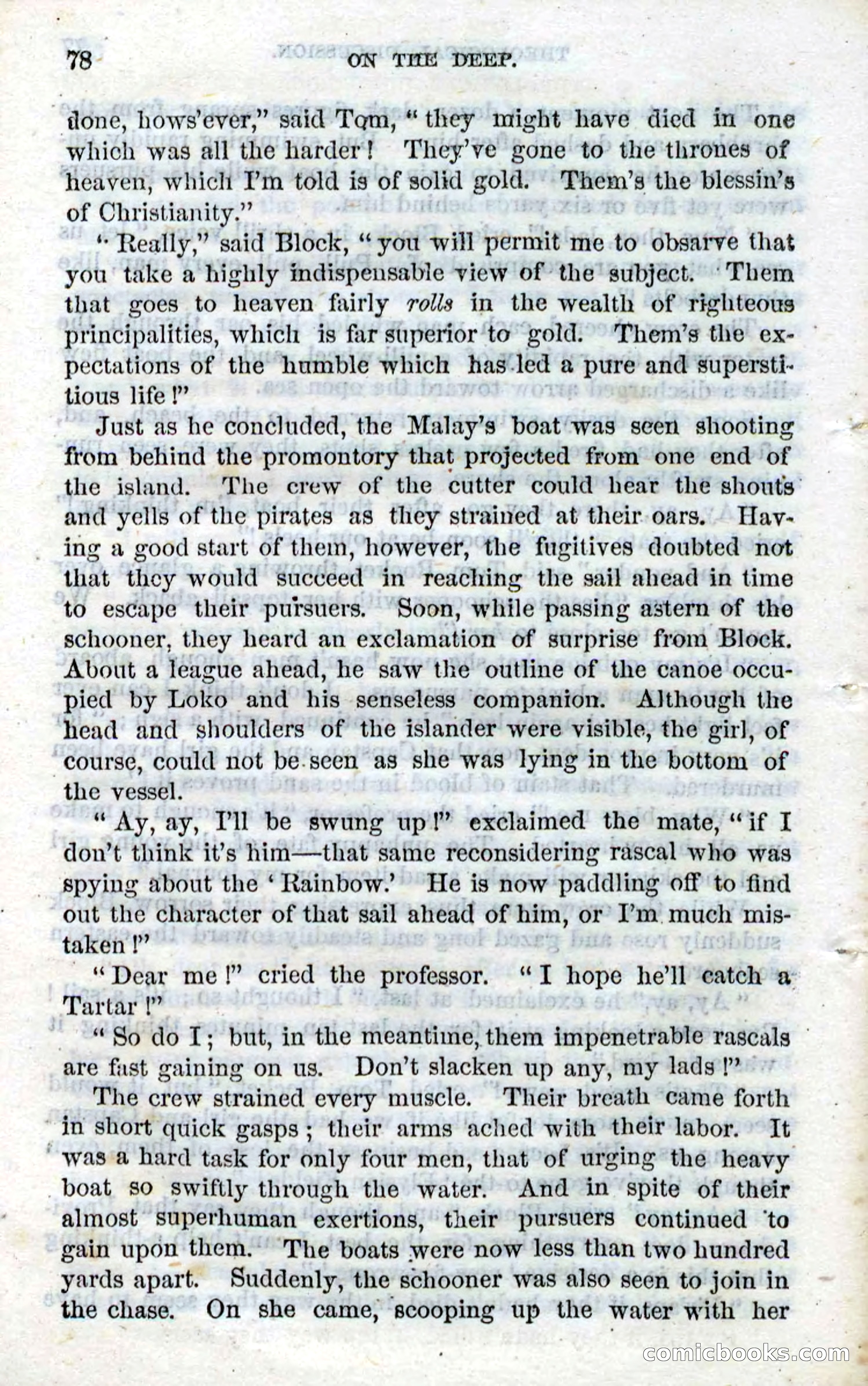 Beadle's Dime Novels No. 87: On the Deep — page 76 of 116
