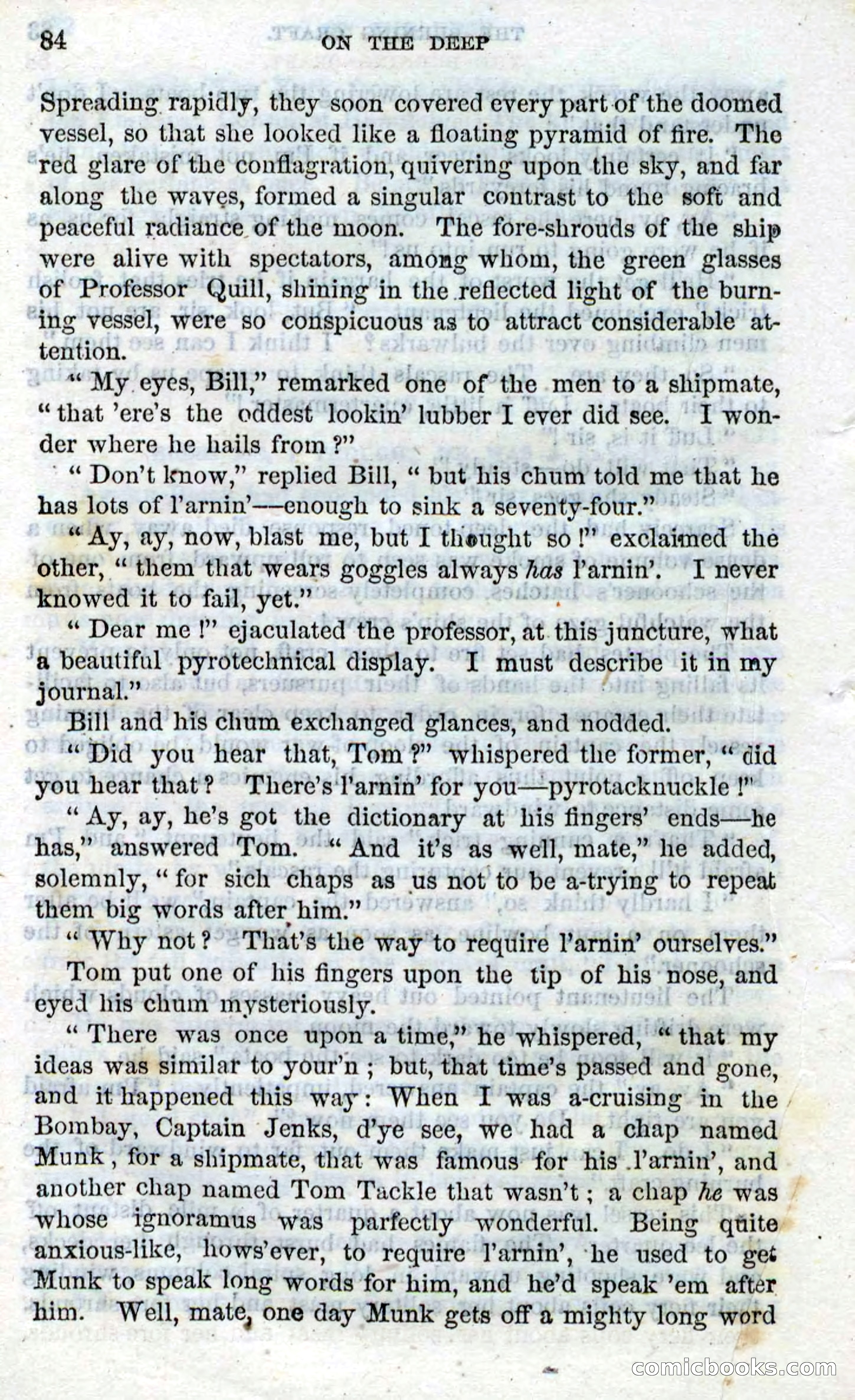 Beadle's Dime Novels No. 87: On the Deep — page 82 of 116