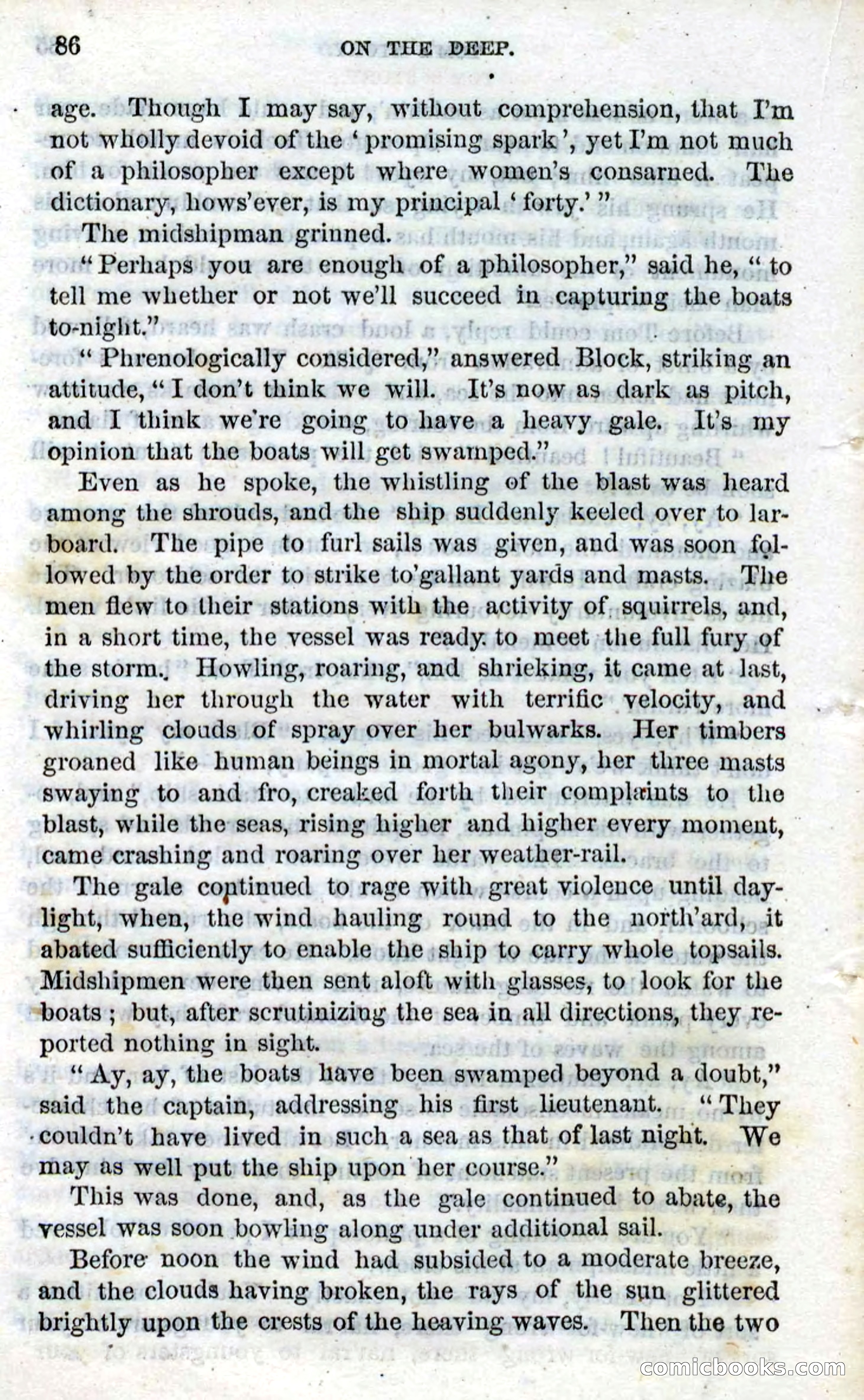 Beadle's Dime Novels No. 87: On the Deep — page 84 of 116