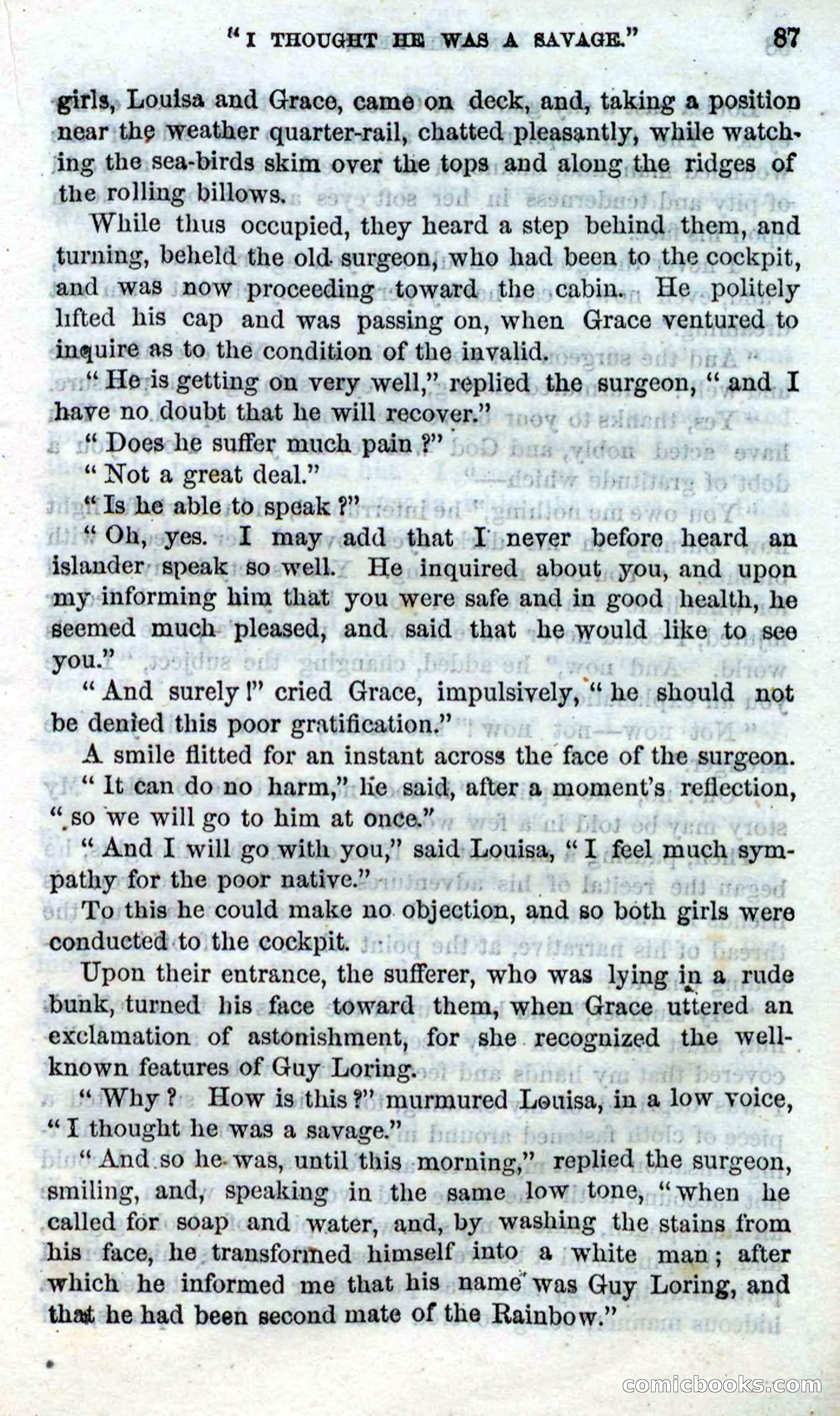 Beadle's Dime Novels No. 87: On the Deep — page 85 of 116