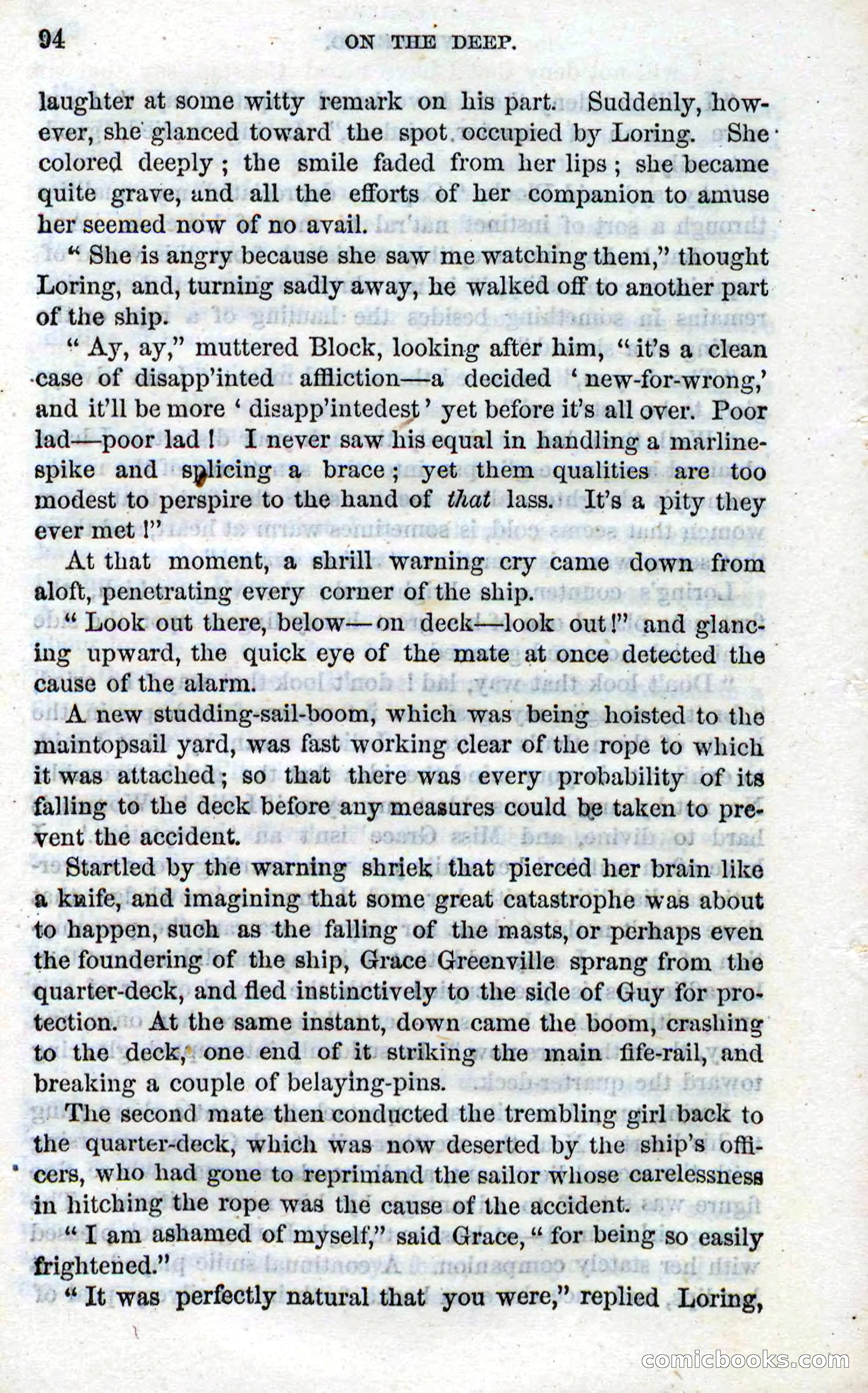 Beadle's Dime Novels No. 87: On the Deep — page 92 of 116