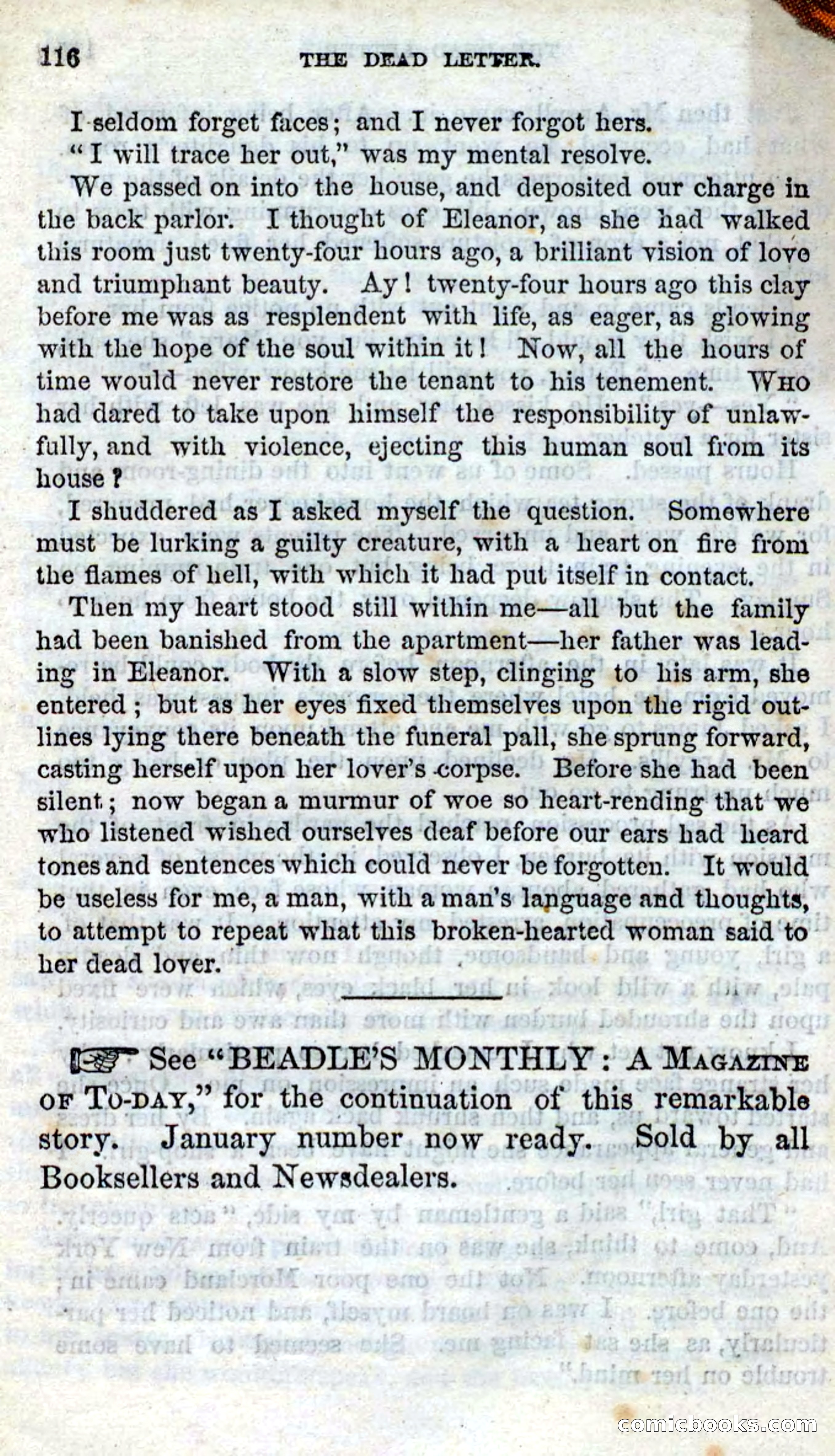 Beadle's Dime Novels No. 87: On the Deep — page 114 of 116
