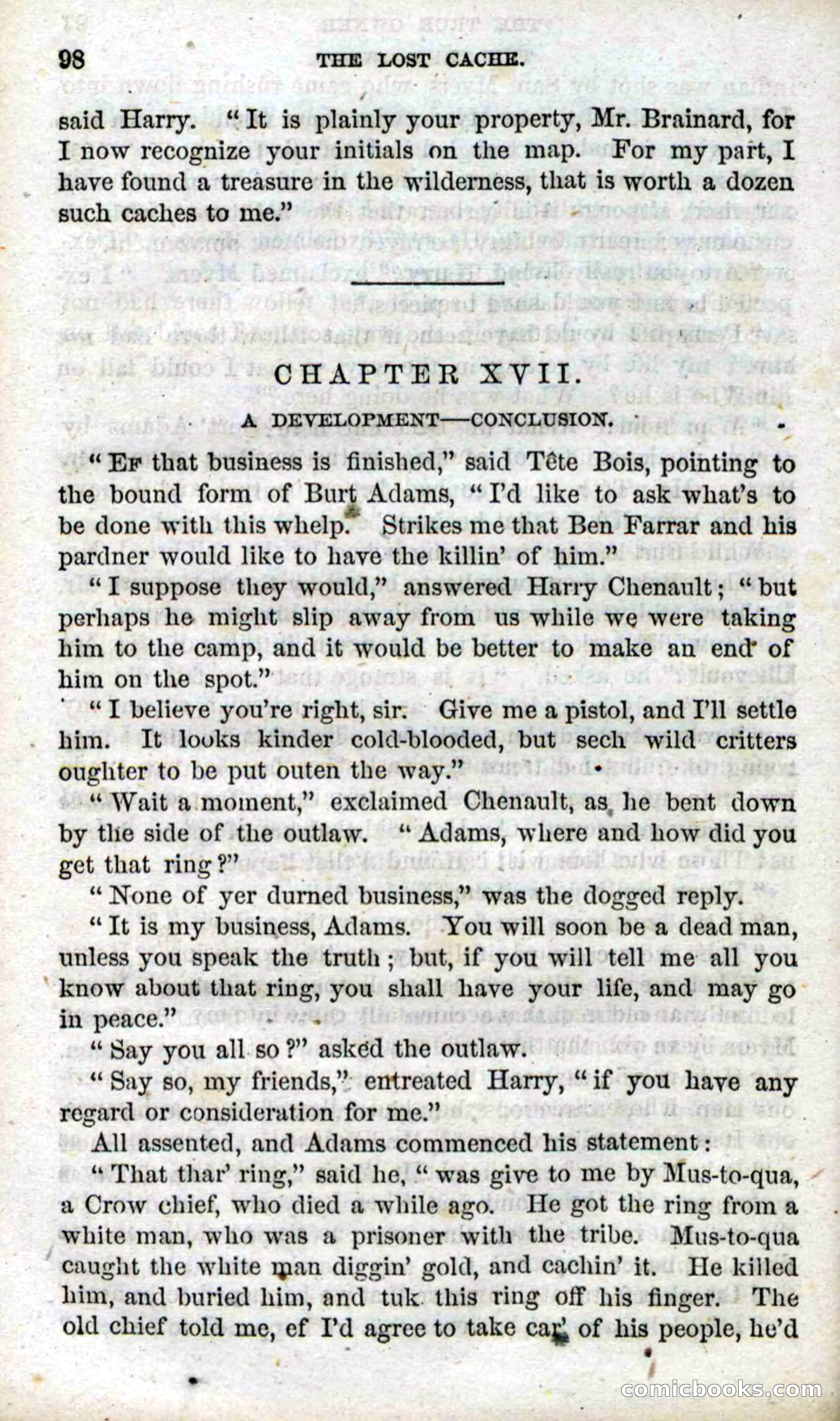 Beadle's Dime Novels, No. 91: The Lost Cache — page 96 of 100