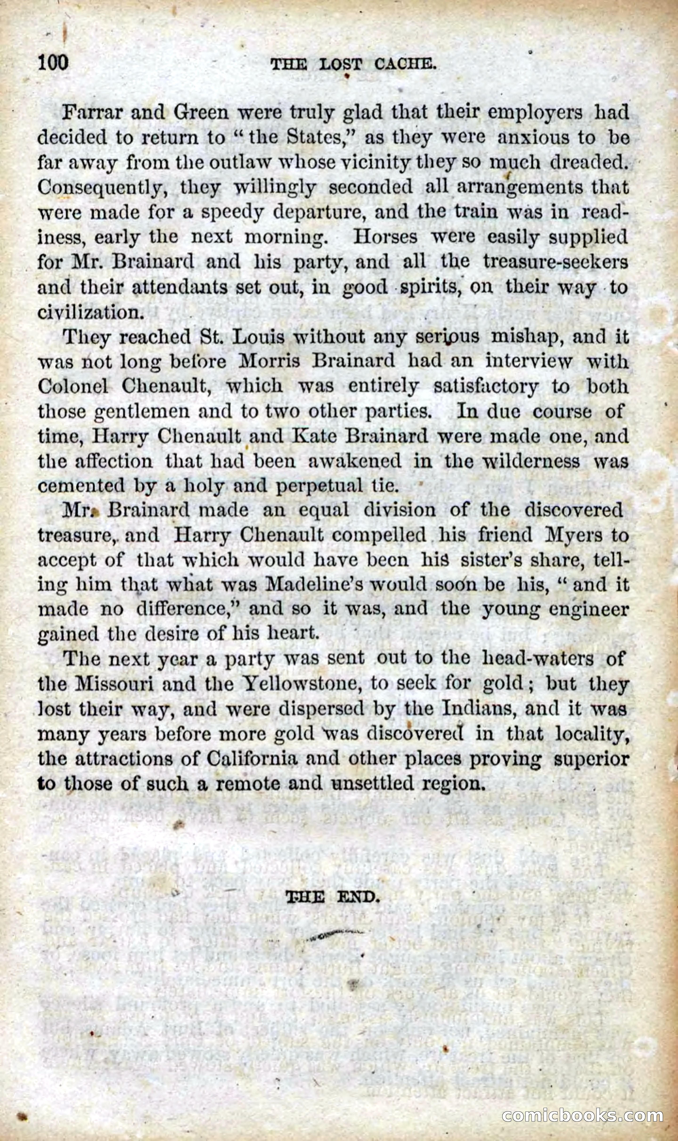 Beadle's Dime Novels, No. 91: The Lost Cache — page 98 of 100