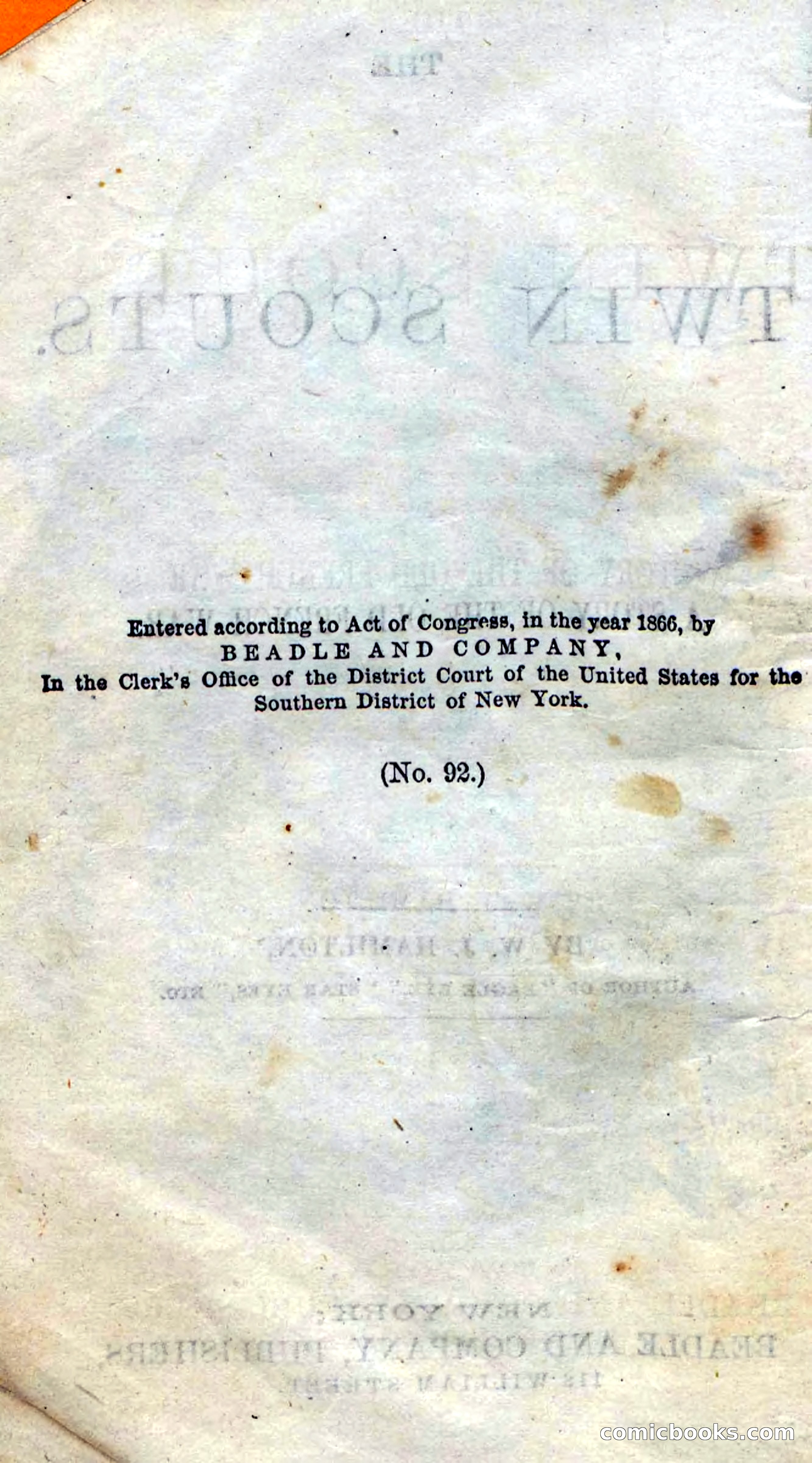 Beadle's Dime Novels No. 92: The Twin Scouts — page 6 of 98