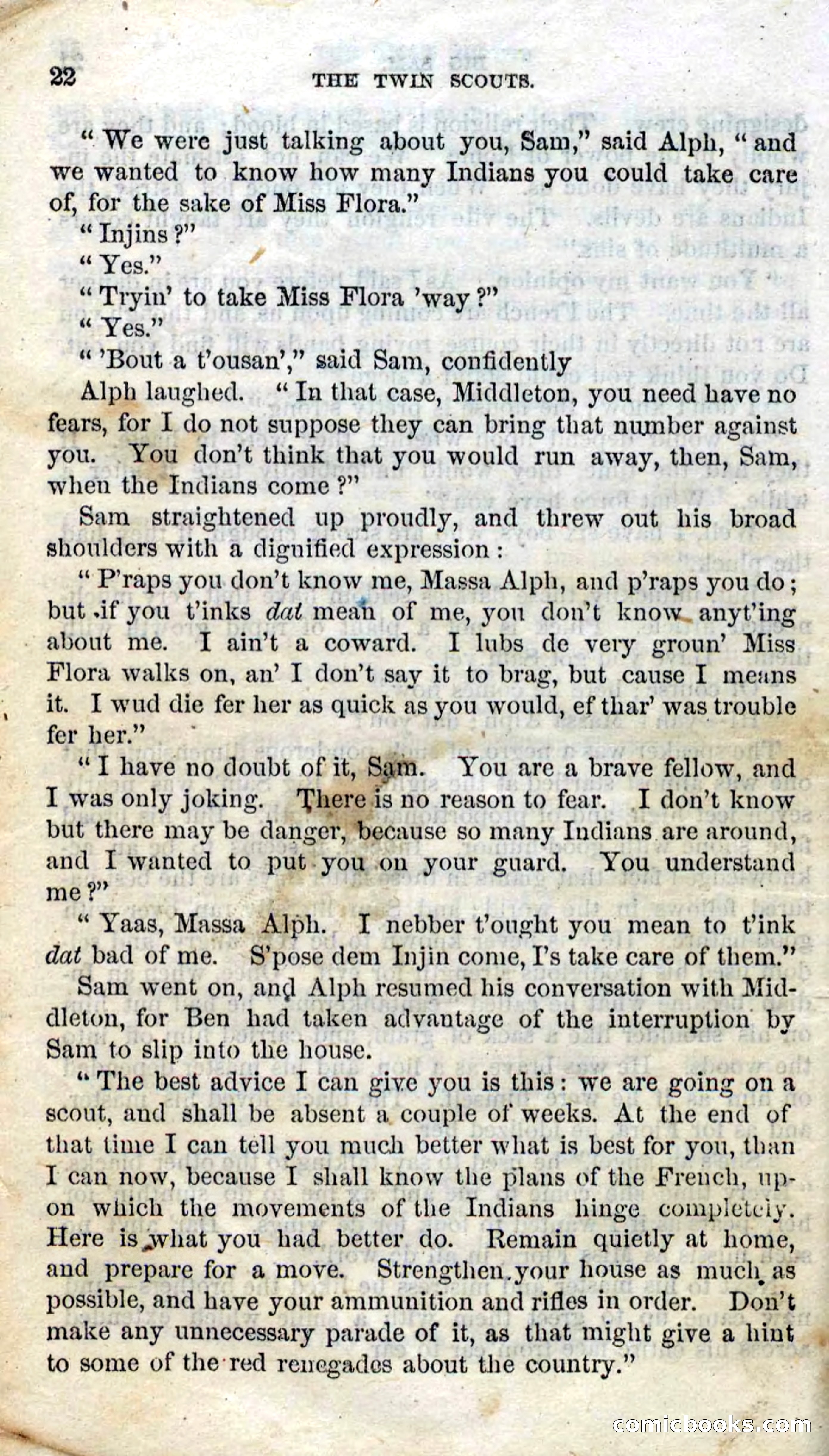 Beadle's Dime Novels No. 92: The Twin Scouts — page 20 of 98