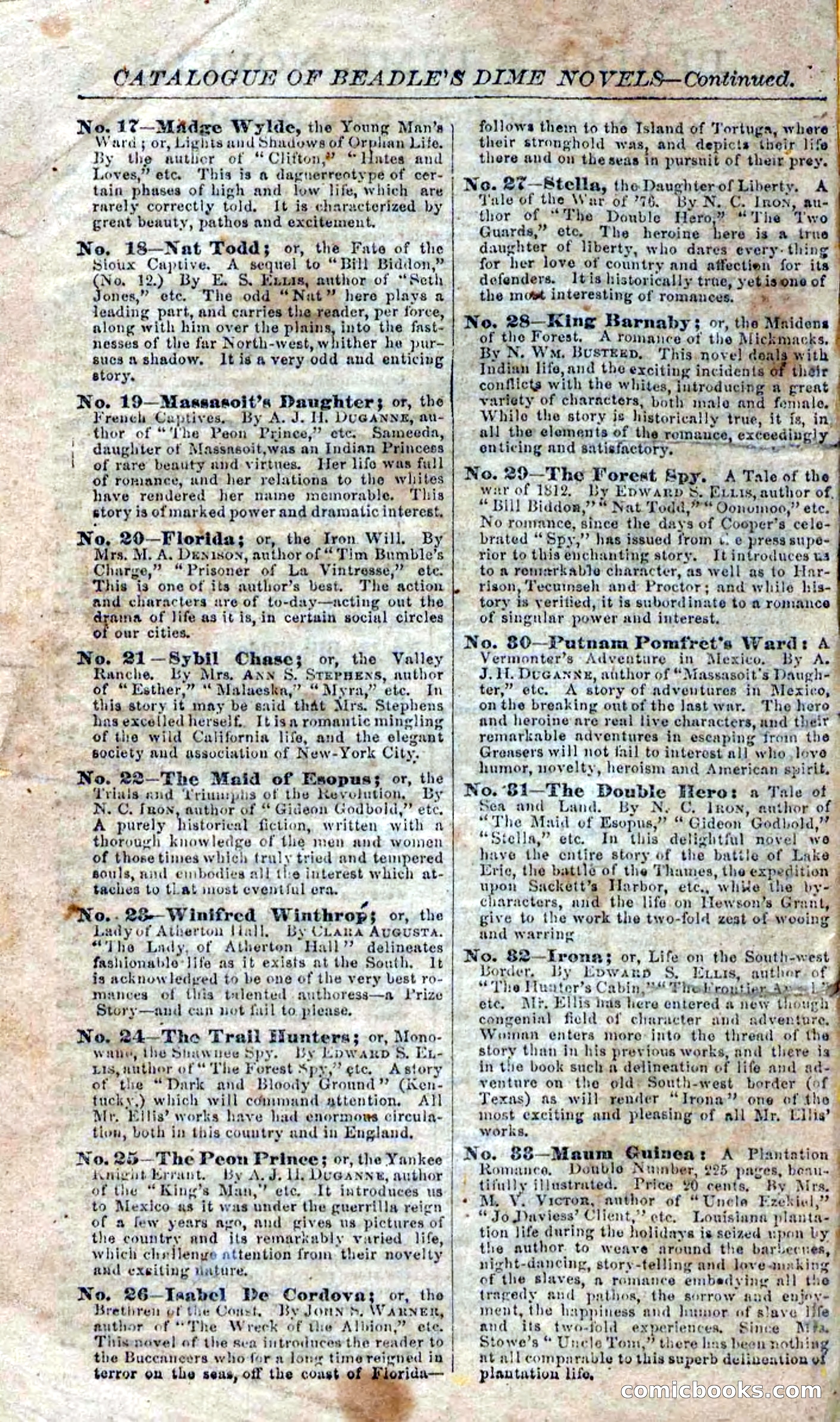 Beadle's Dime Novels No. 92: The Twin Scouts — page 96 of 98