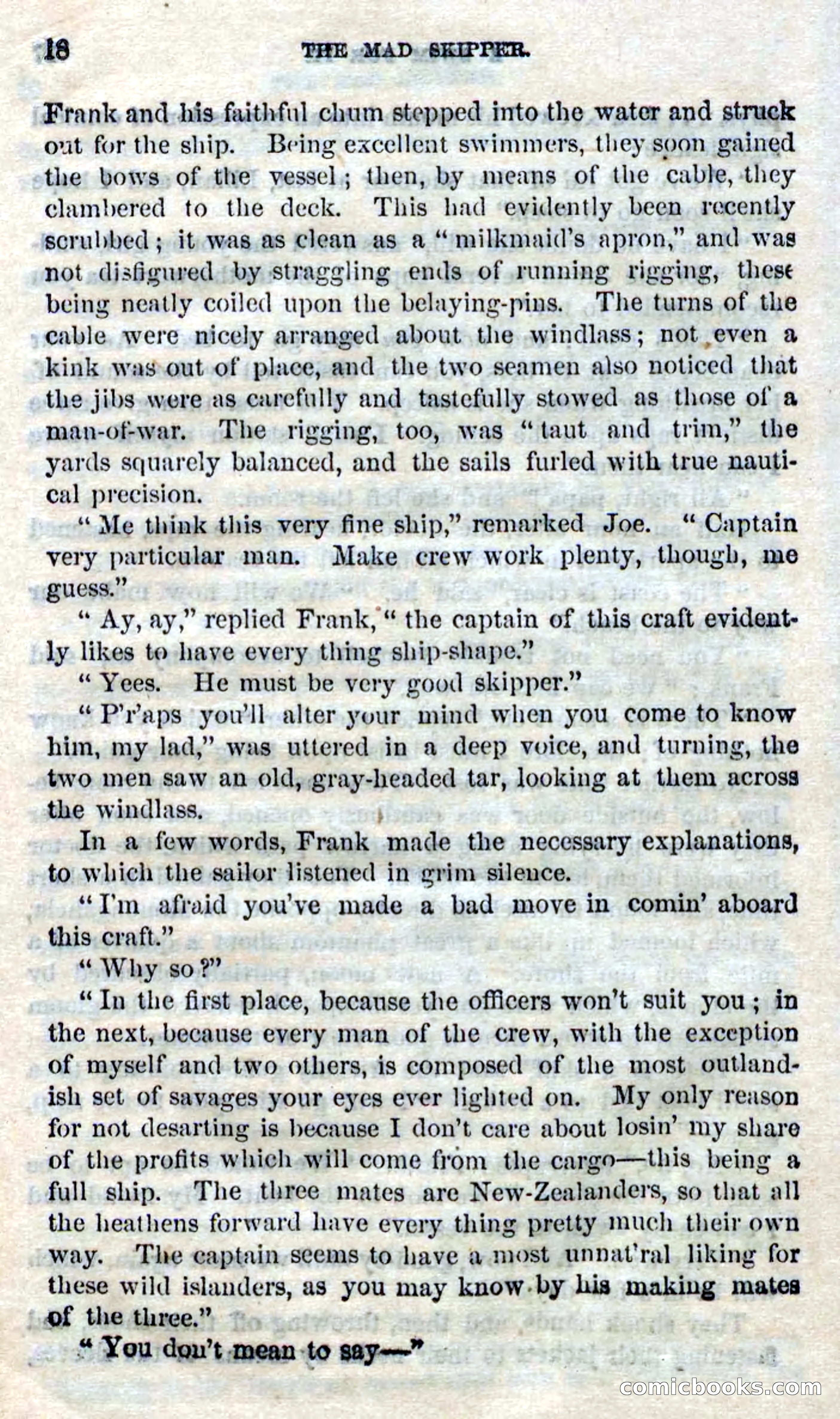 Beadle's Dime Novels No. 94: The Mad Skipper — page 16 of 100