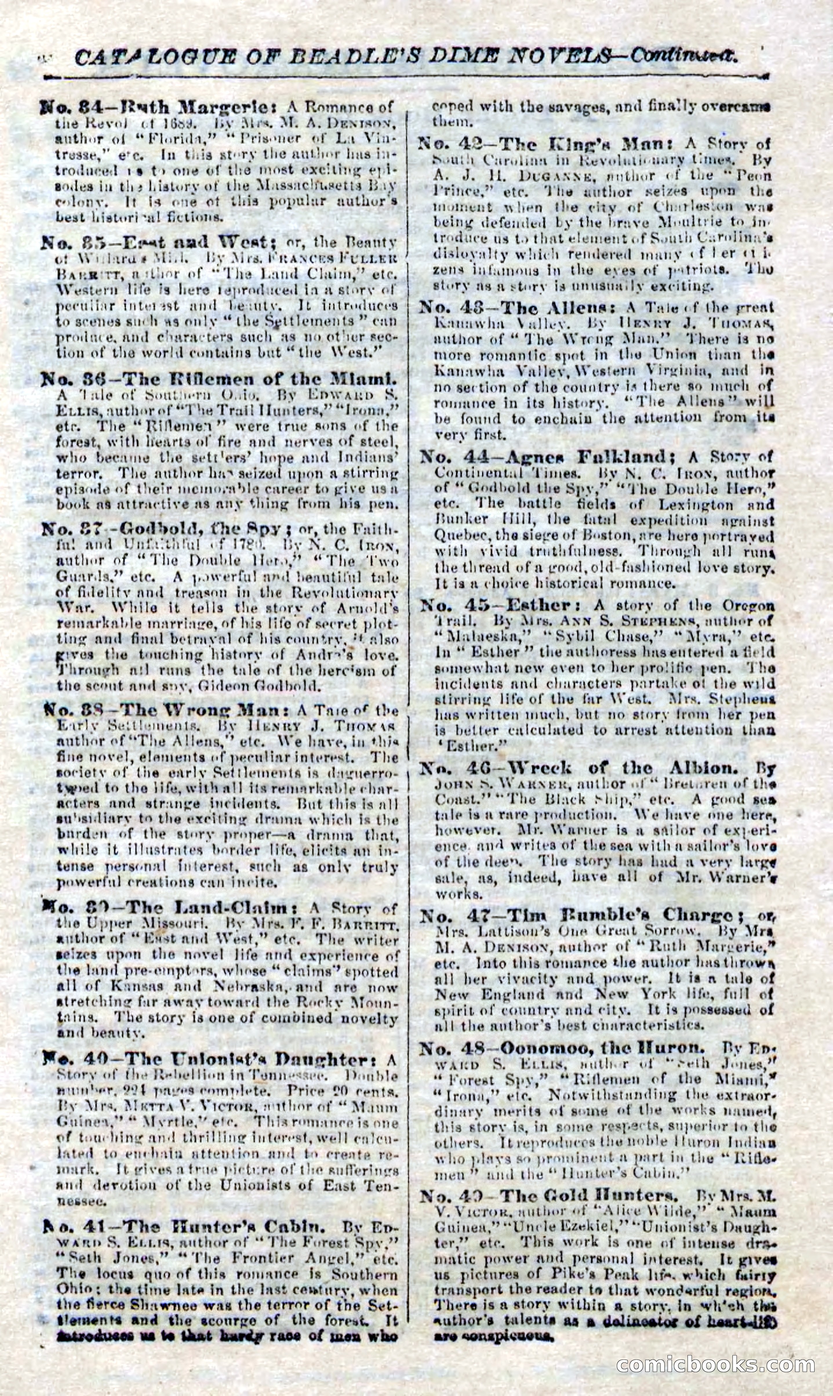 Beadle's Dime Novels No. 94: The Mad Skipper — page 94 of 100