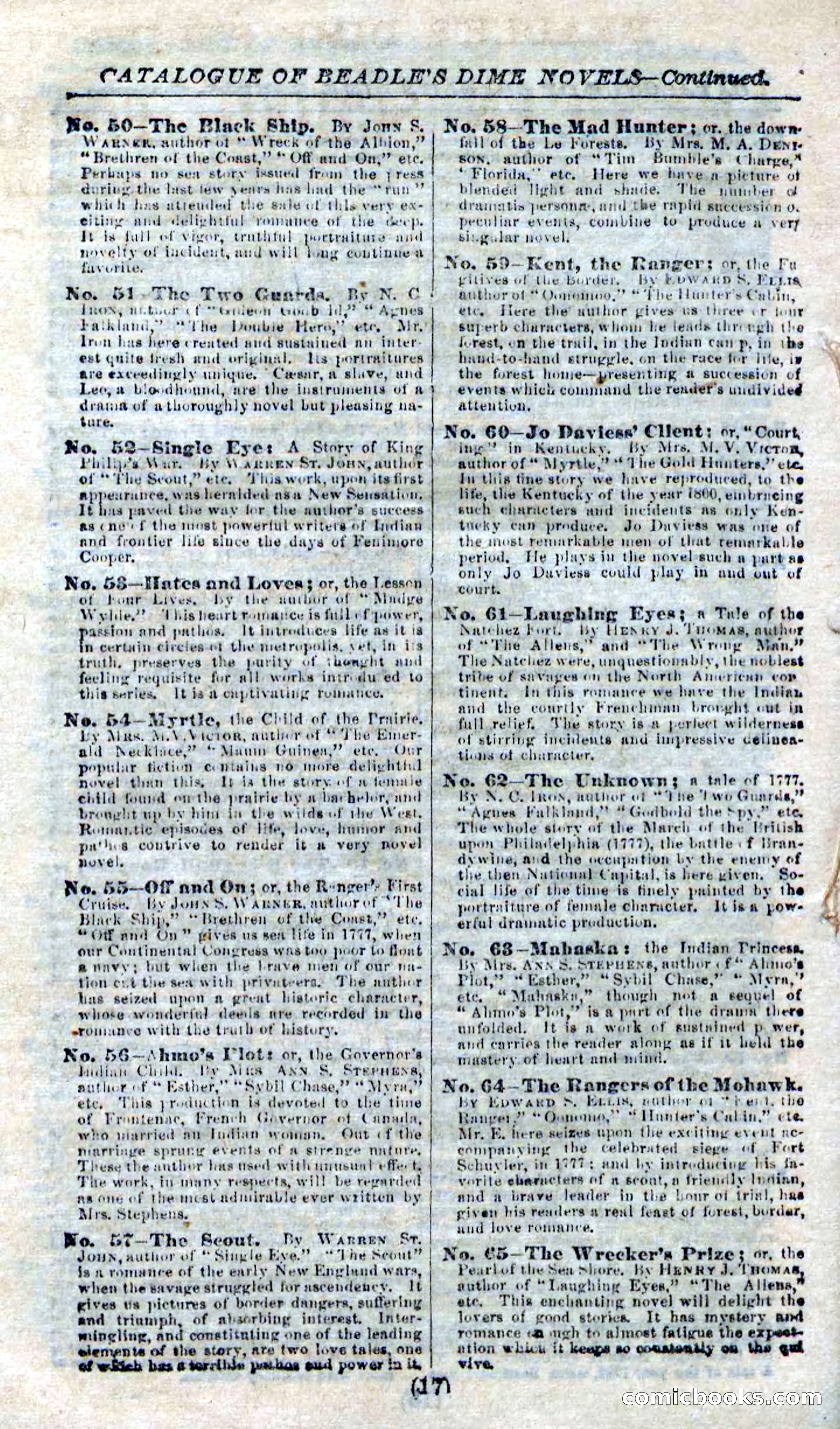 Beadle's Dime Novels No. 94: The Mad Skipper — page 98 of 100