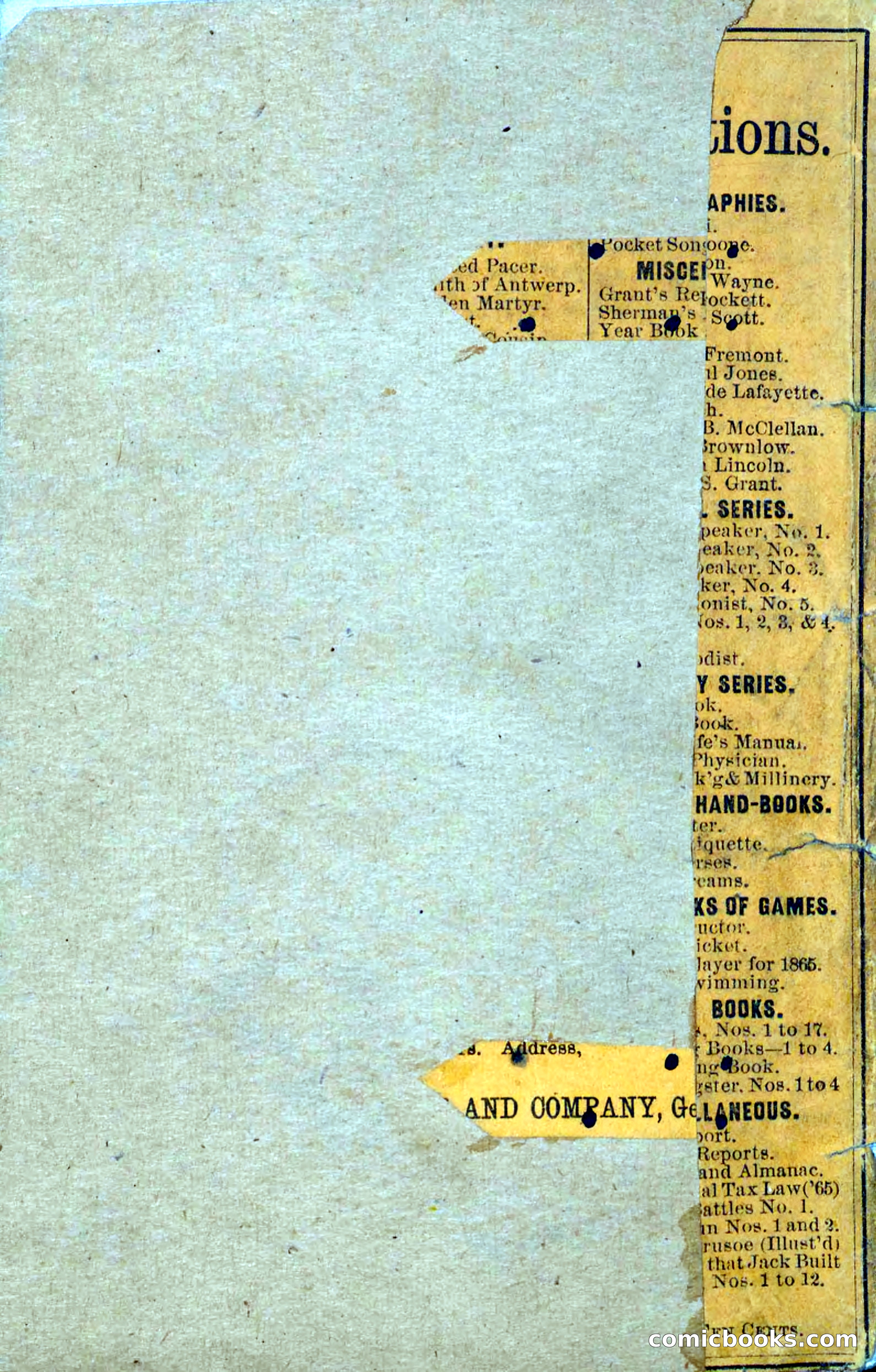 Beadle's Dime Novels No. 96: Little Moccasin — page 97 of 97