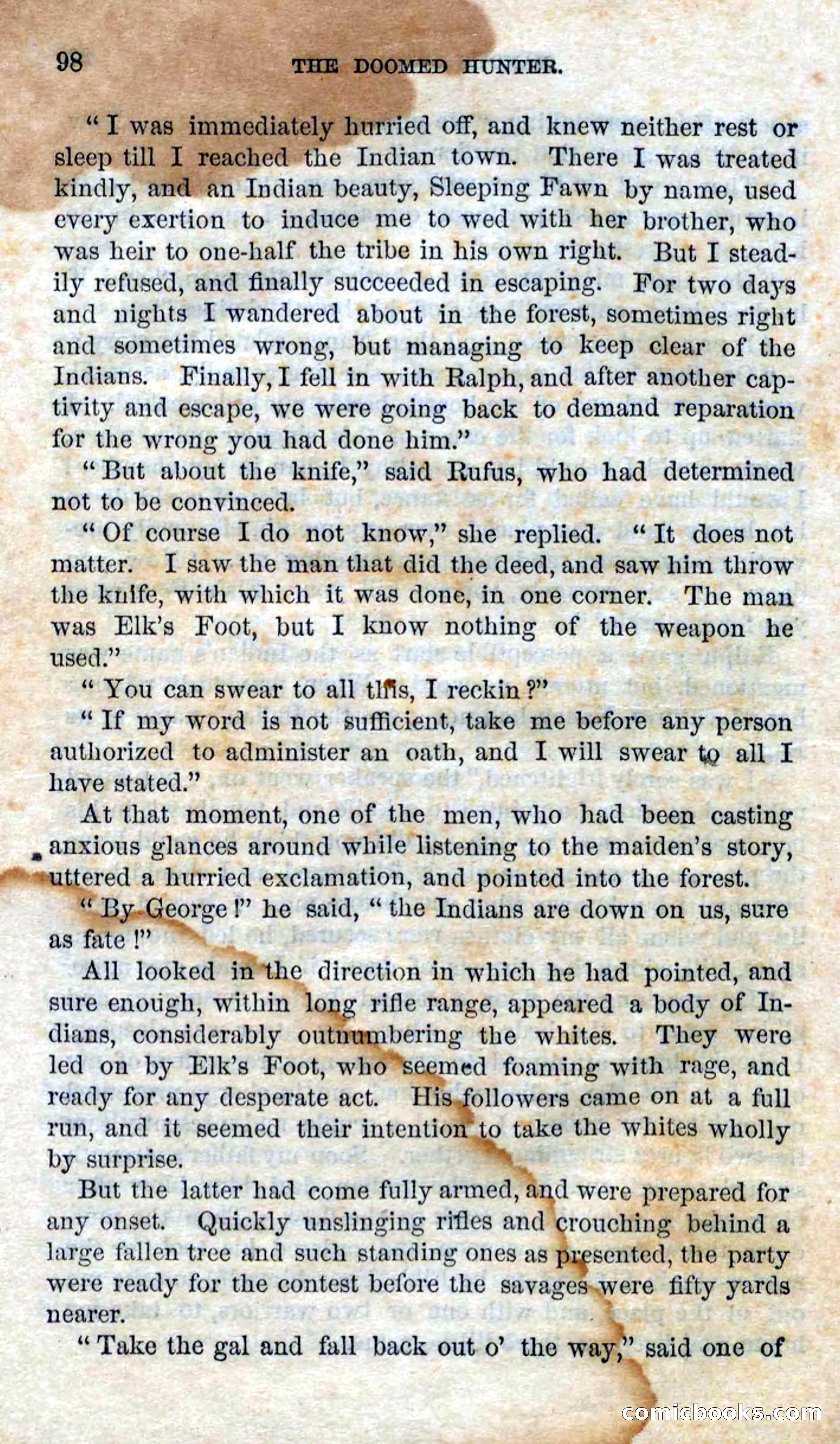 Beadle's Dime Novels No. 97: The Doomed Hunter — page 96 of 100