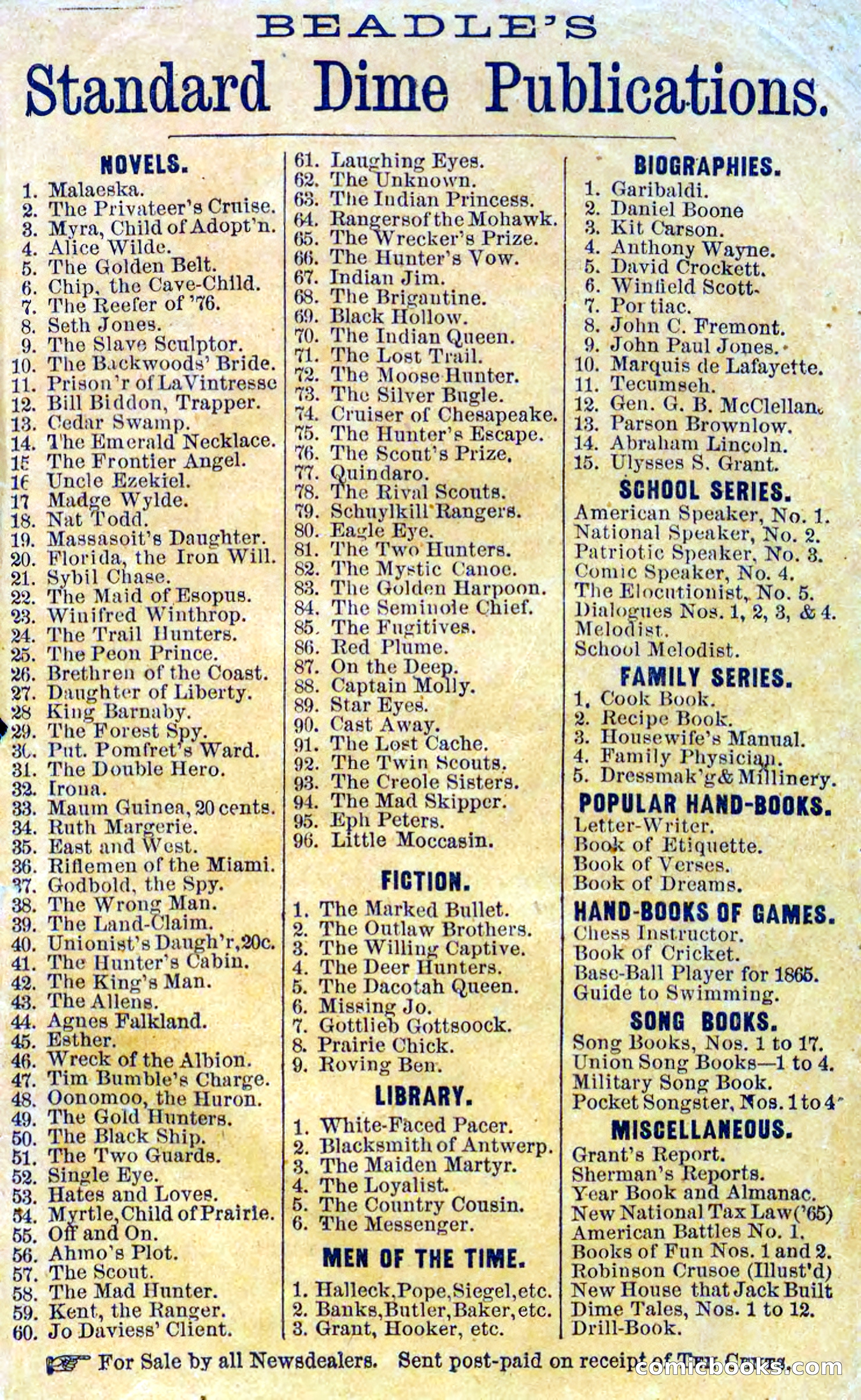 Beadle's Dime Novels No. 97: The Doomed Hunter — page 100 of 100
