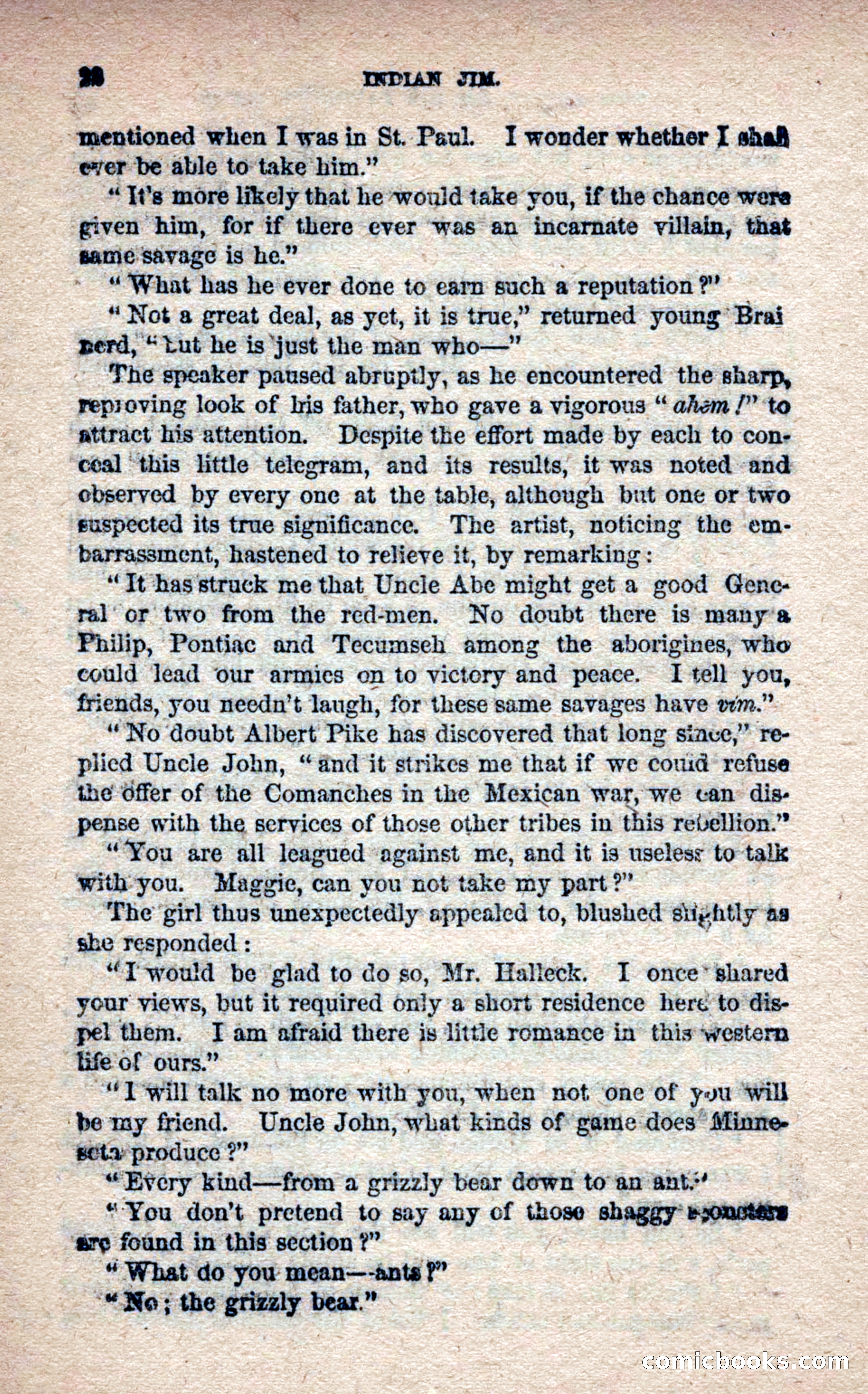 Beadle's Frontier Series #25: Indian Jim—A Tale of the Minnesota Massacre — page 20 of 100