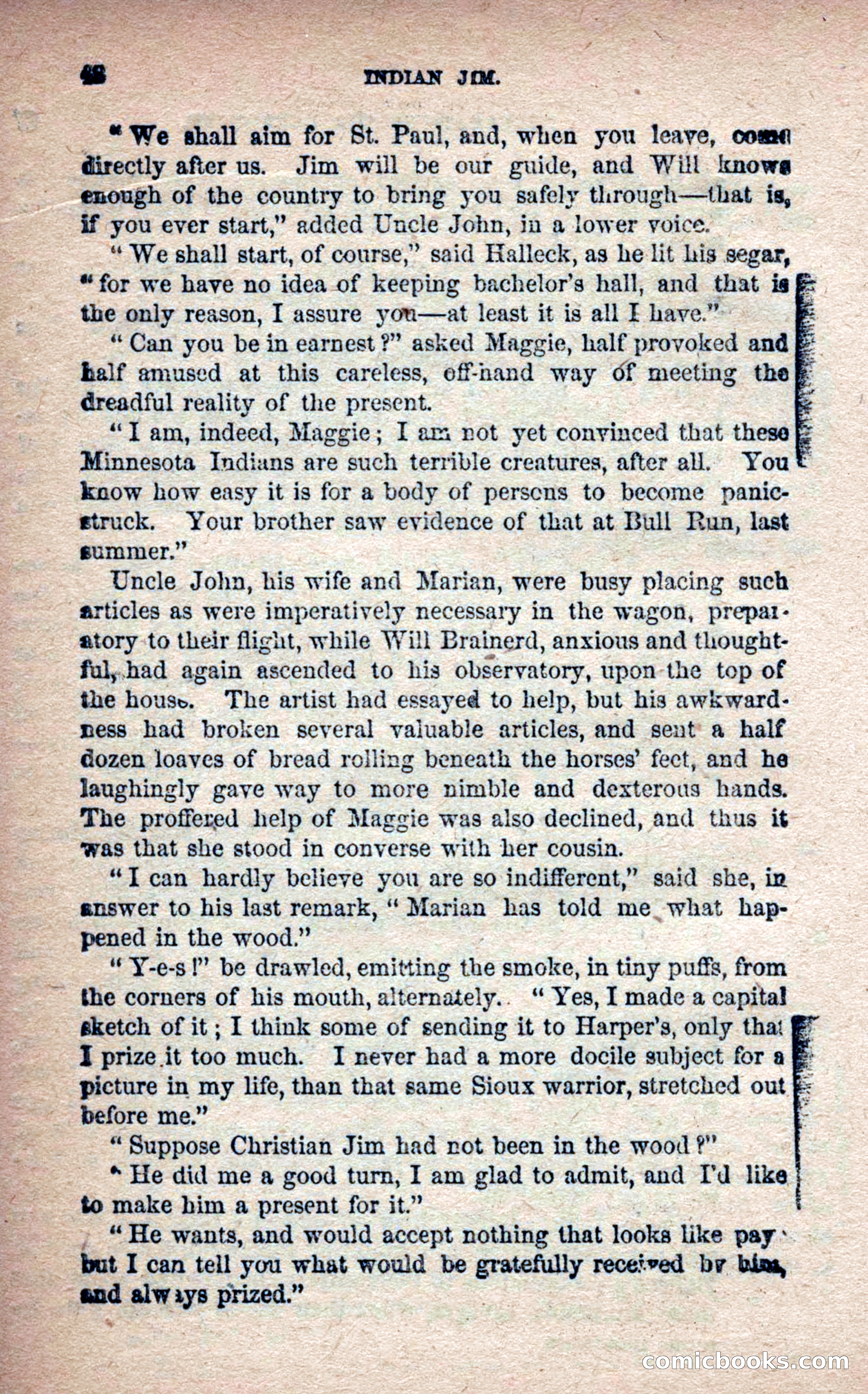 Beadle's Frontier Series #25: Indian Jim—A Tale of the Minnesota Massacre — page 46 of 100