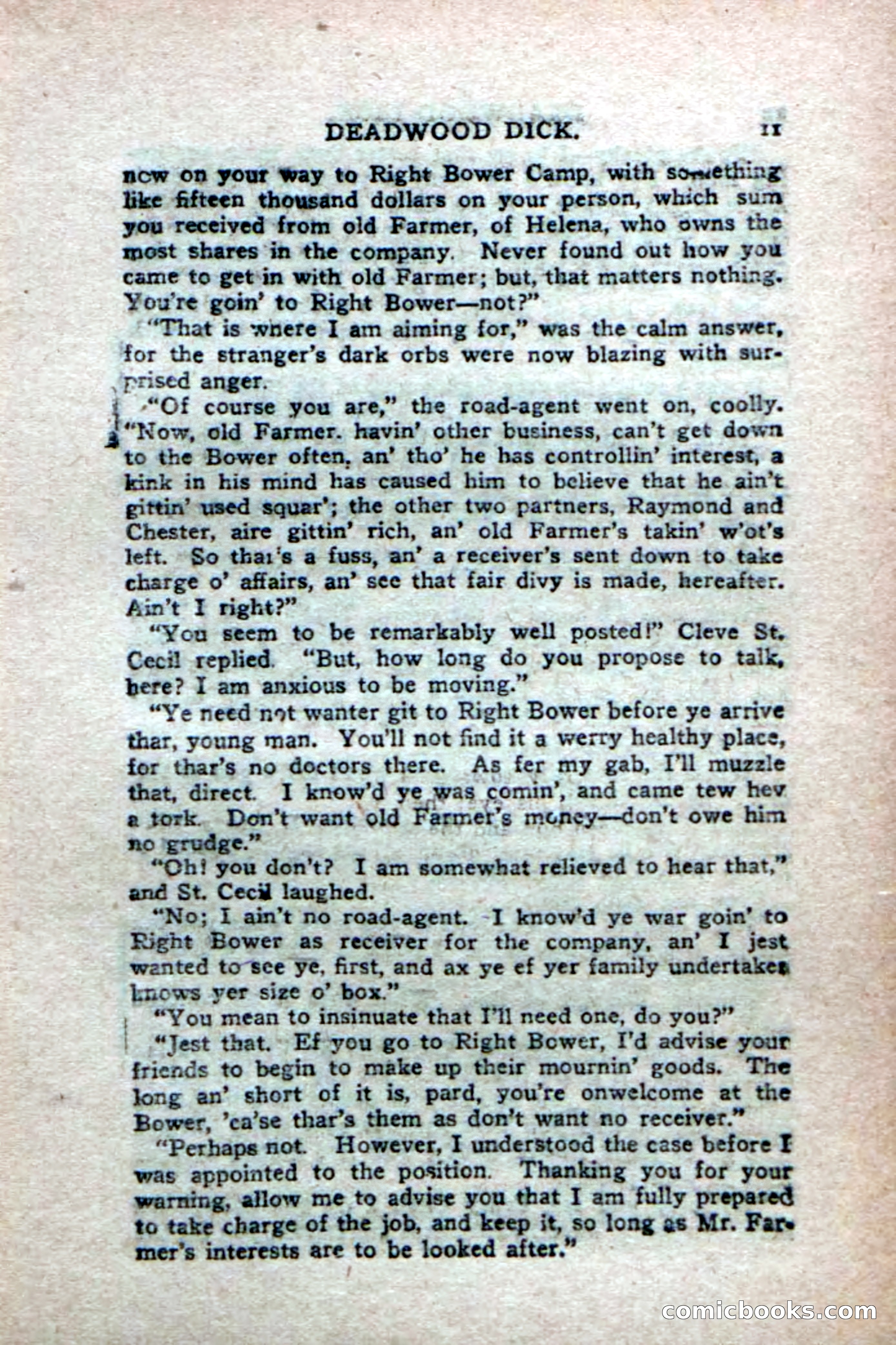 Deadwood Dick's Big Deal; or, The Gold Brick of Oregon — page 9 of 100