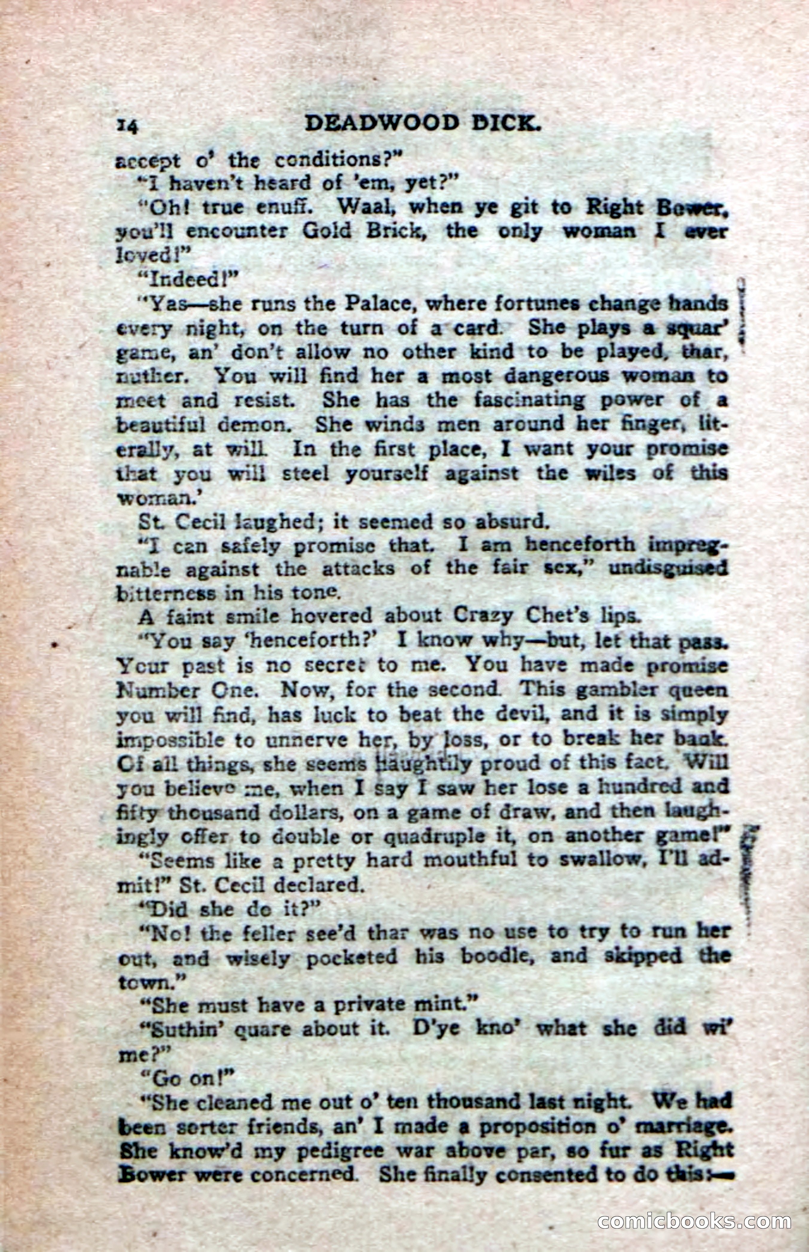 Deadwood Dick's Big Deal; or, The Gold Brick of Oregon — page 12 of 100