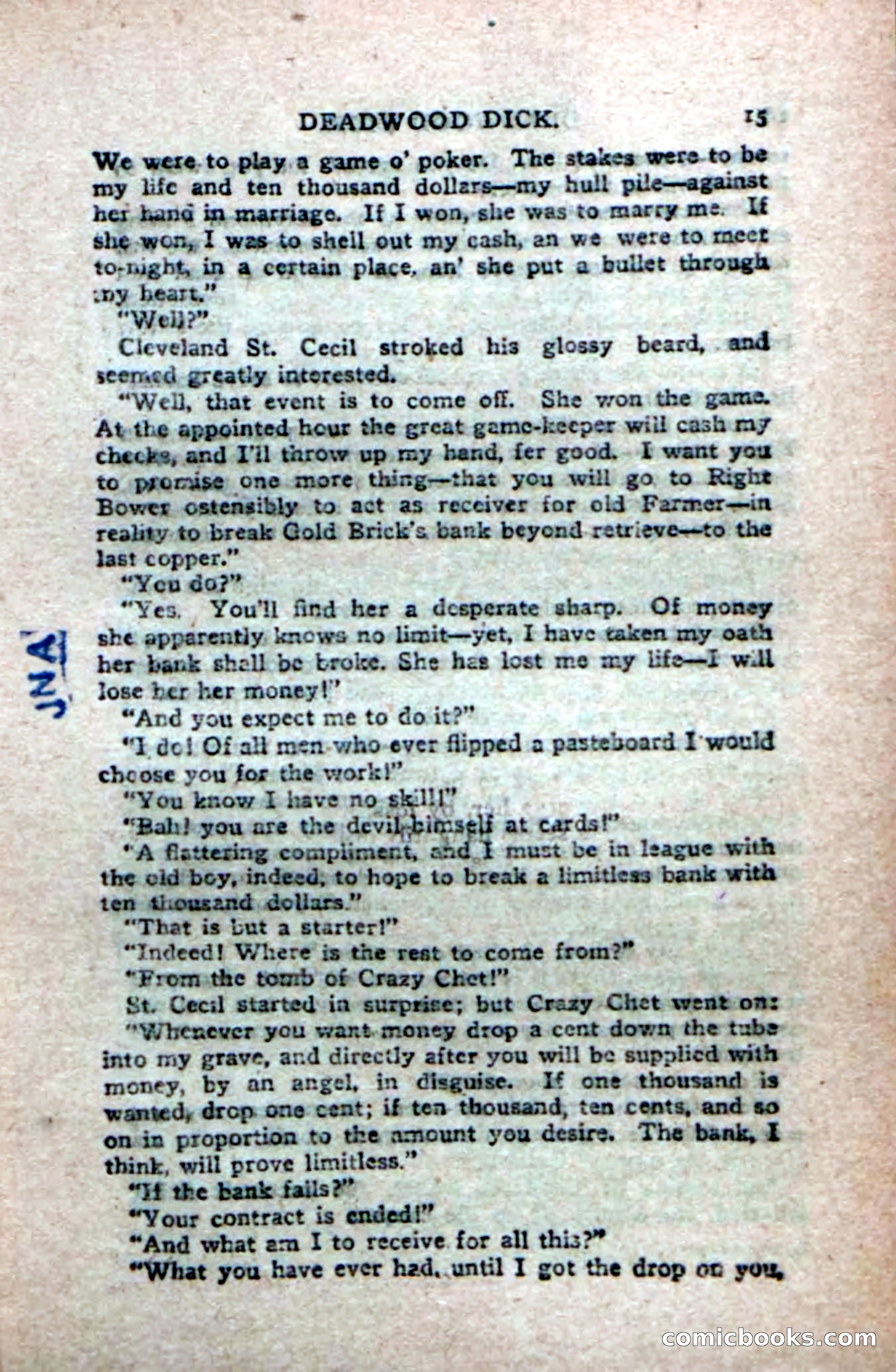 Deadwood Dick's Big Deal; or, The Gold Brick of Oregon — page 13 of 100