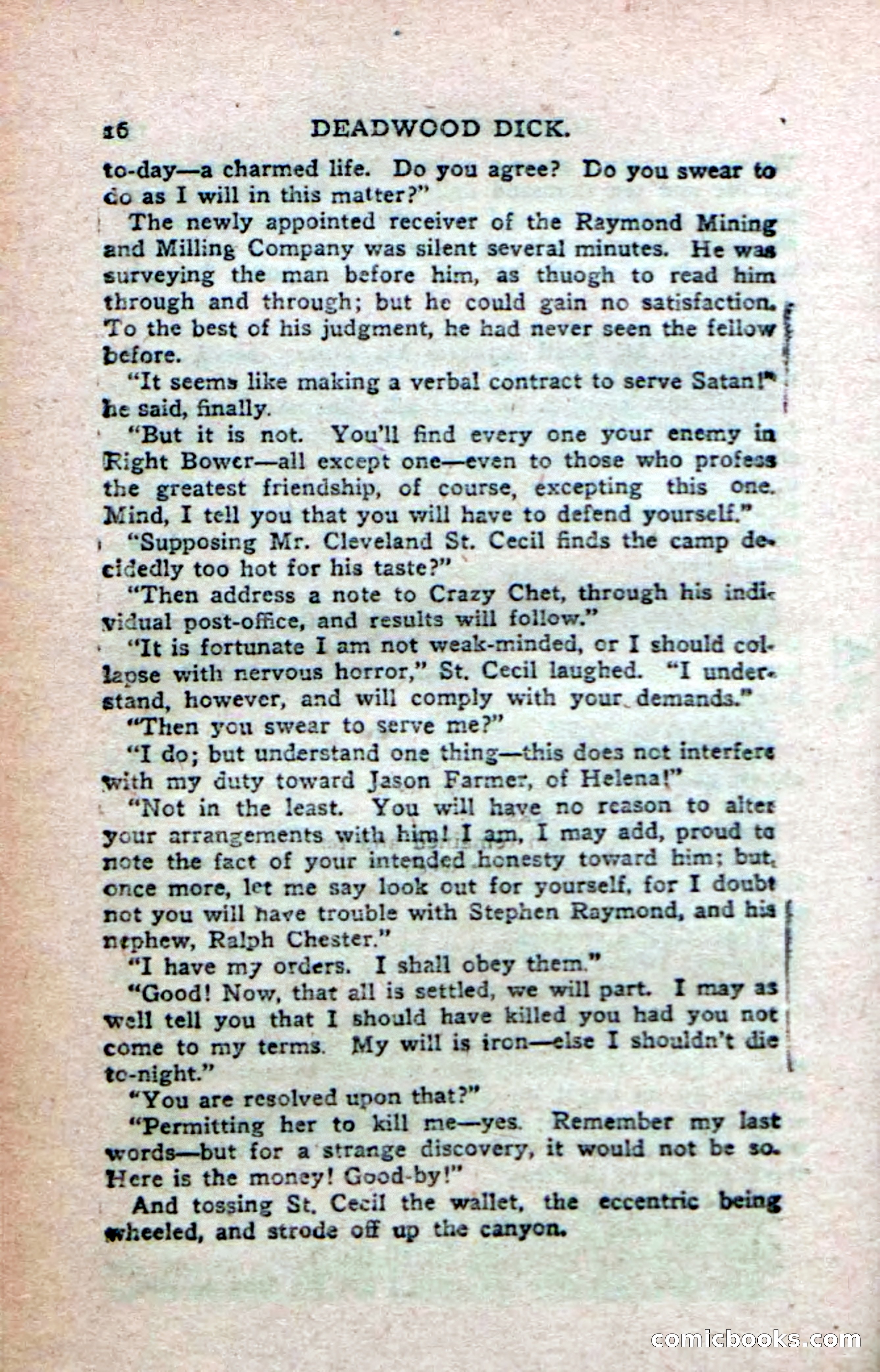 Deadwood Dick's Big Deal; or, The Gold Brick of Oregon — page 14 of 100
