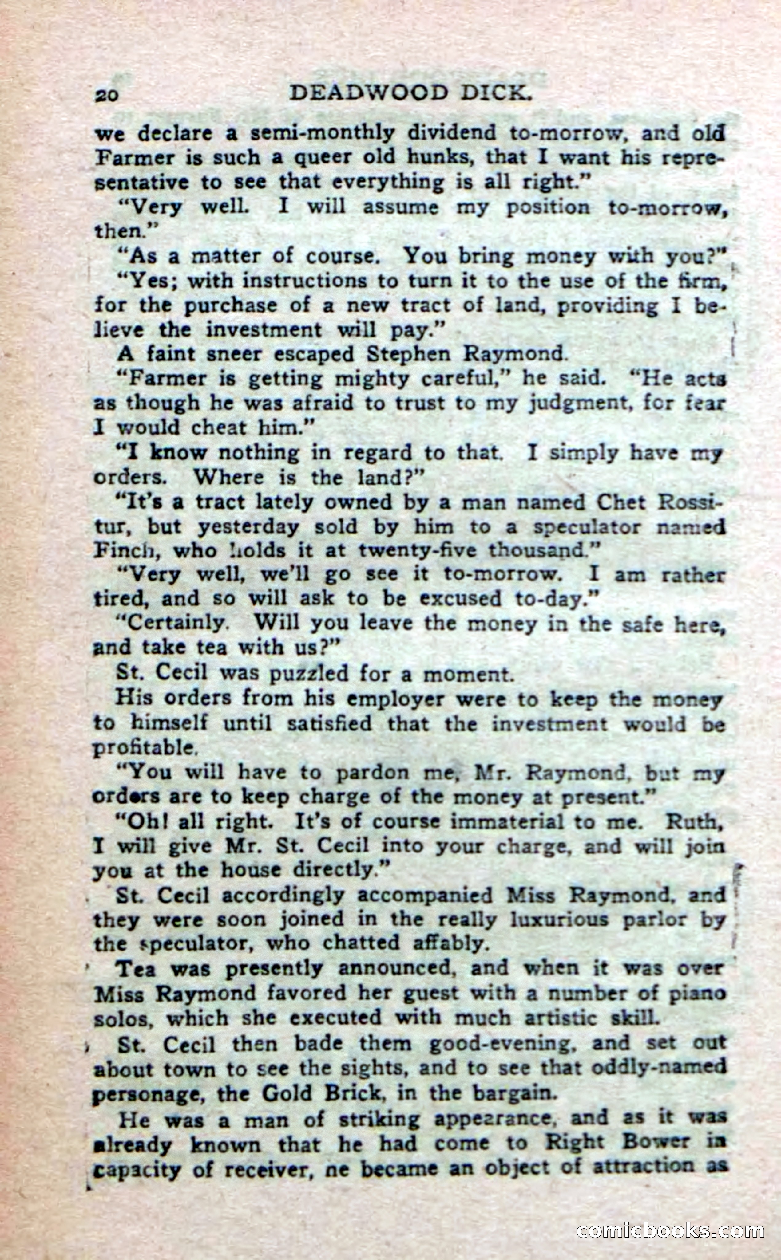Deadwood Dick's Big Deal; or, The Gold Brick of Oregon — page 18 of 100