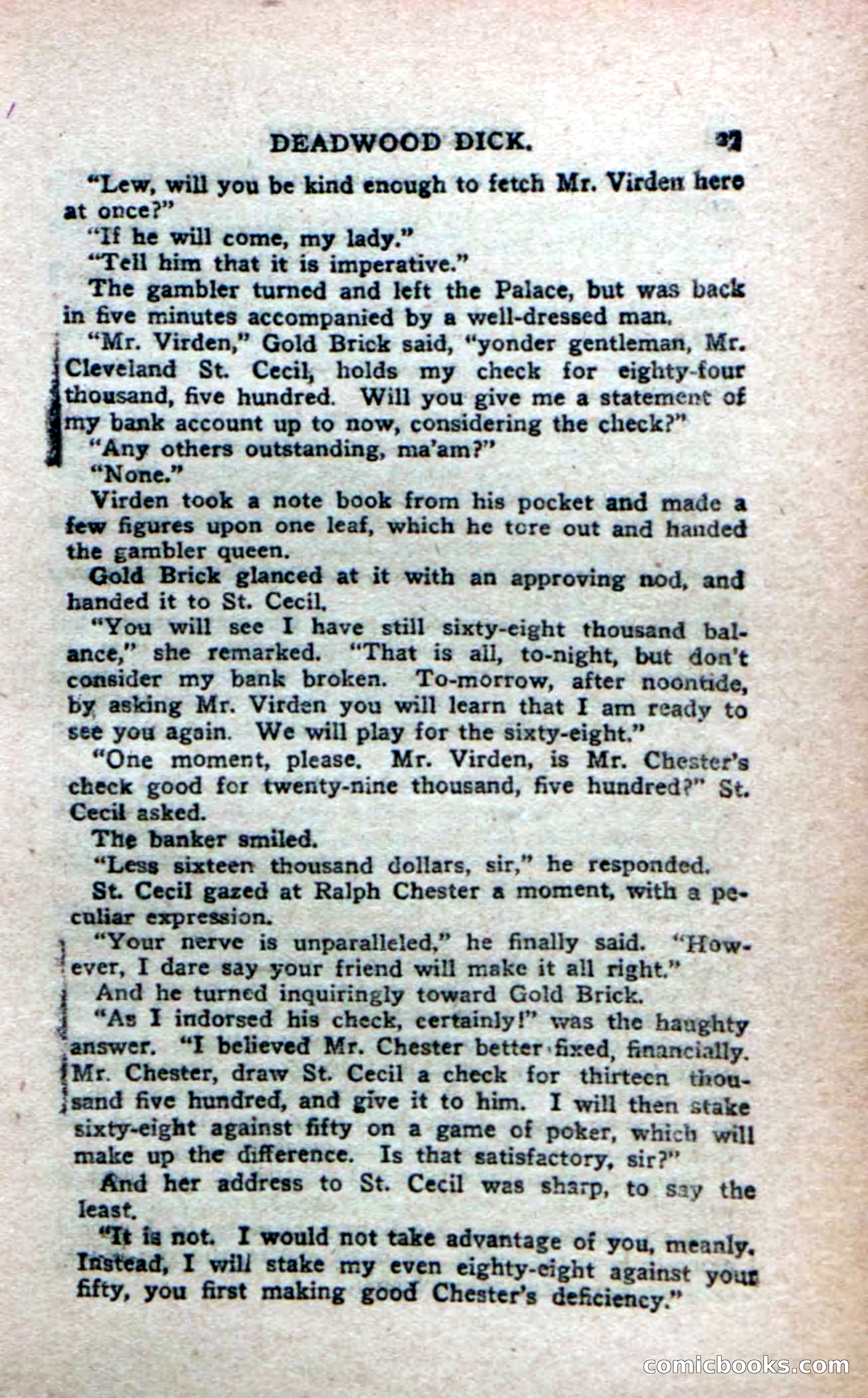 Deadwood Dick's Big Deal; or, The Gold Brick of Oregon — page 25 of 100